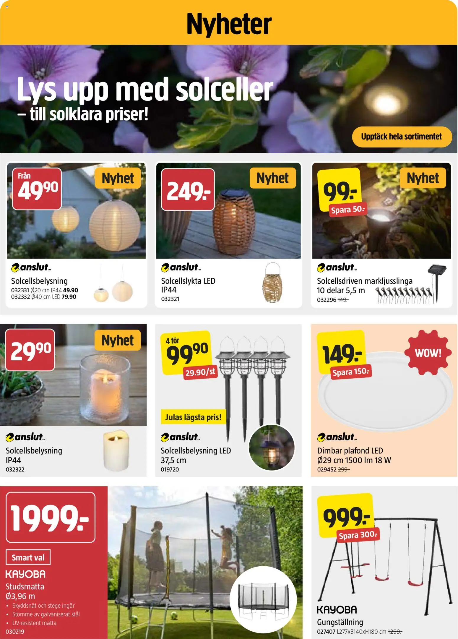Jula reklamblad aktuell från 09.04.2026 | Sida: 7 | Produkter: Solcellsbelysning, Matta