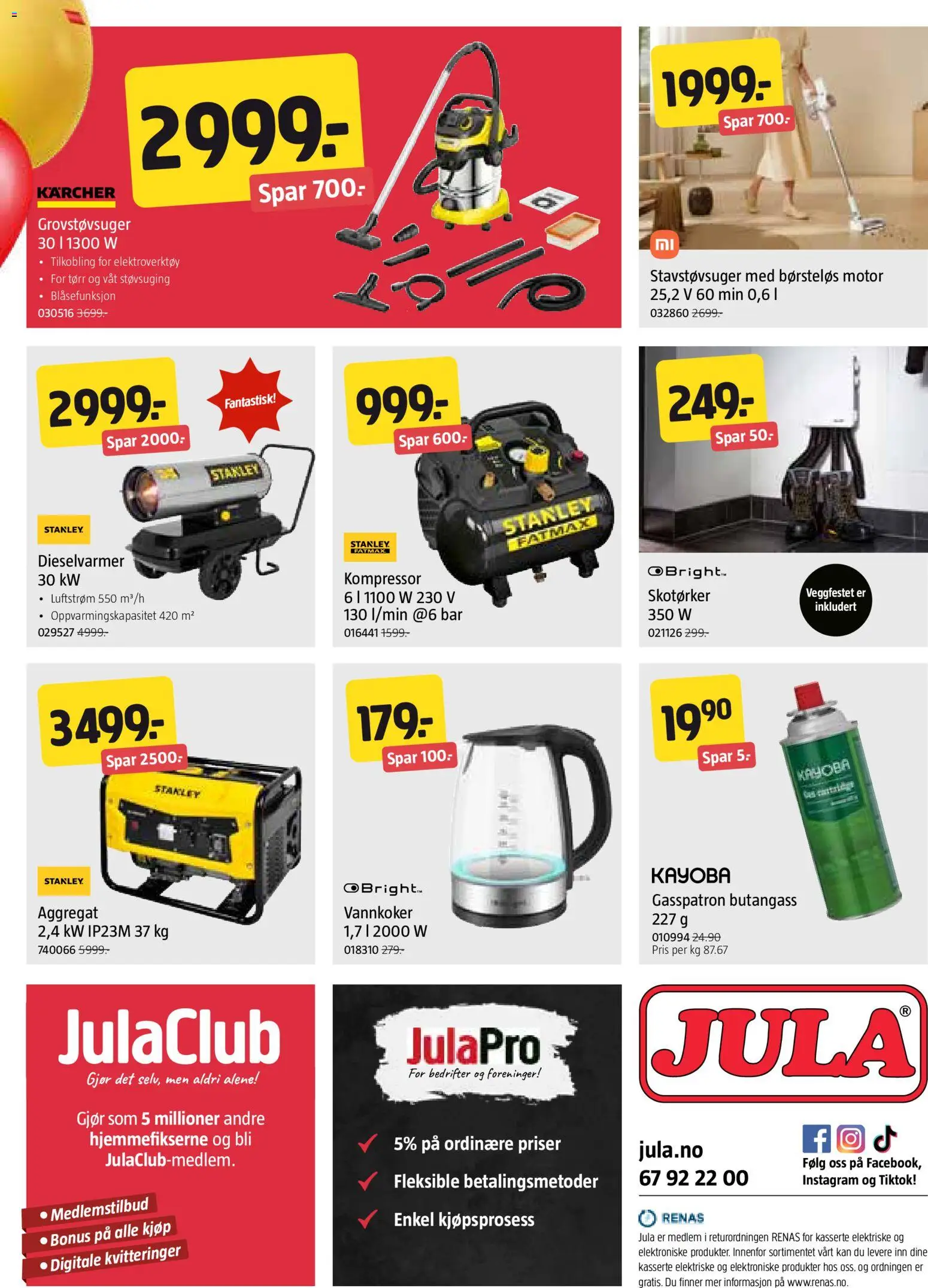 {H1} | Side: 18 | Produkter: Vannkoker, Kompressor, Skotørker