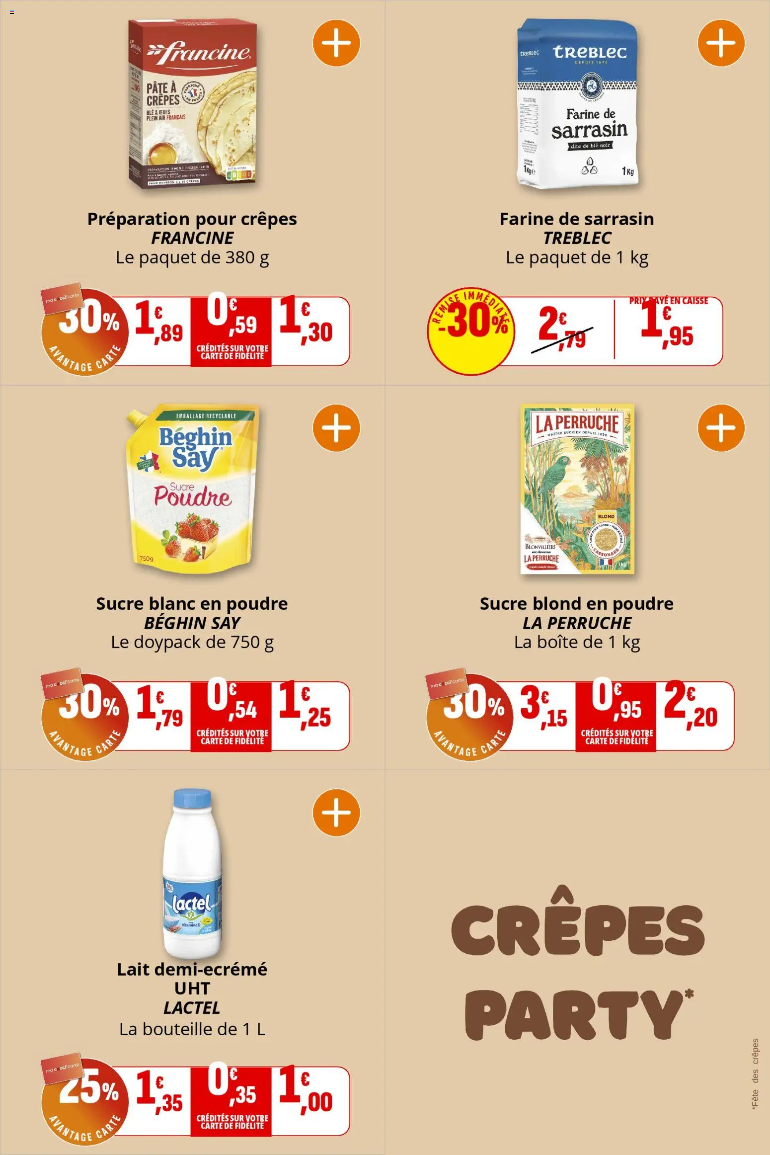 {H1} | Page: 5 | Produits: Farine, Sucre blanc, Lait, Œufs