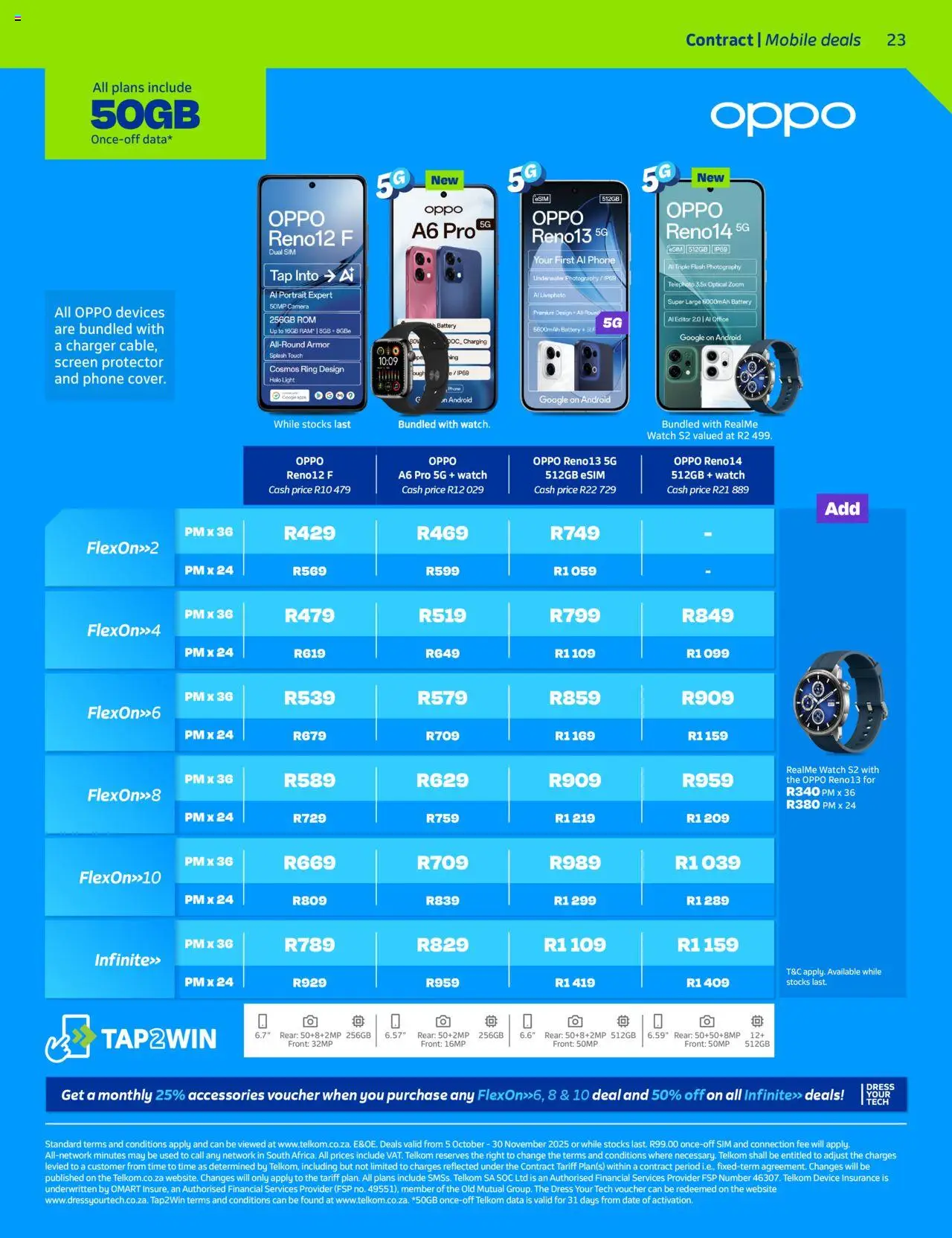 New Telkom catalogue – valid from 05.10.2025 | Page: 23 | Products: Dress, Data, Sim, Tap