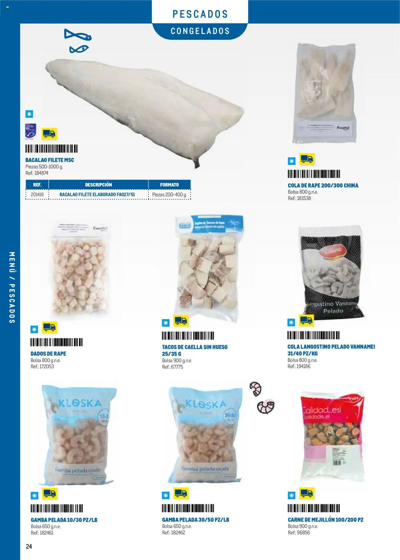 Makro - Menú y Barra Península │ válido desde el 08.09.2025 | Página: 24 | Productos: Tacos, Bolsa, Filete, Langostino