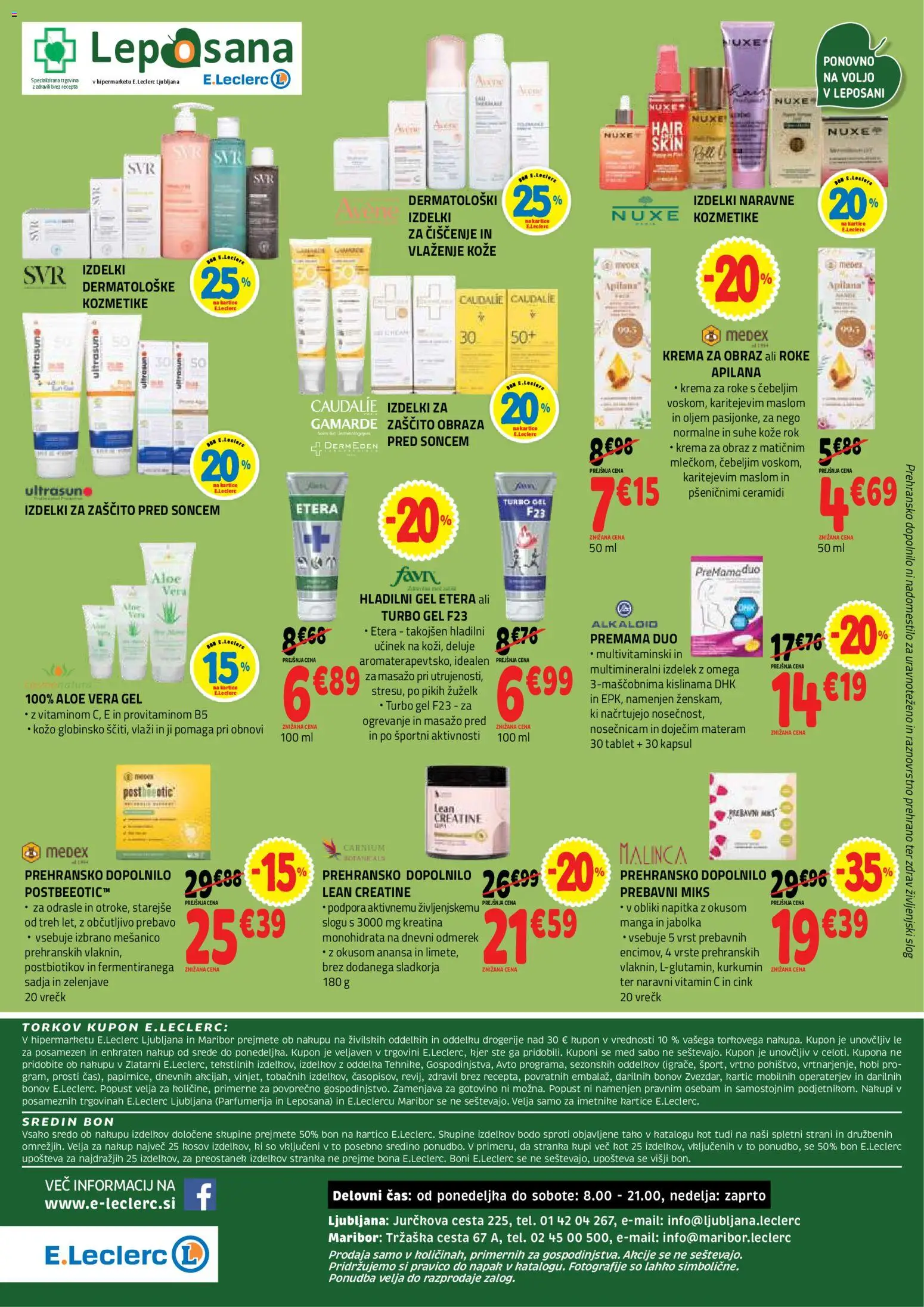 Novi E.leclerc katalog ponudbe – veljaven od 22.04.2026 | Stran: 48 | Izdelki: Krema, Krema za roke, Jabolka, Krema za obraz