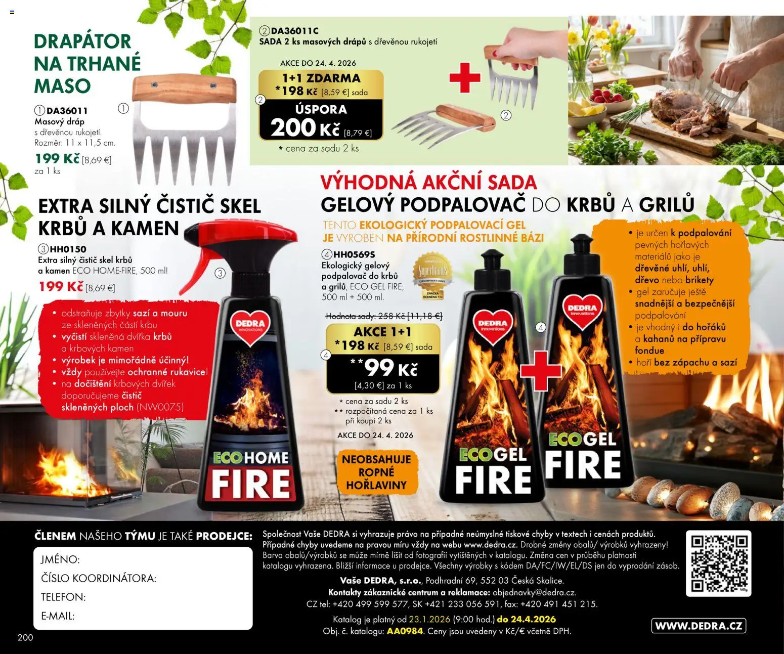 Nové Dedra akcie – leták je platný od 01.02.2026 | Strana: 100 | Produkty: Telefón, Rukavice, Brikety