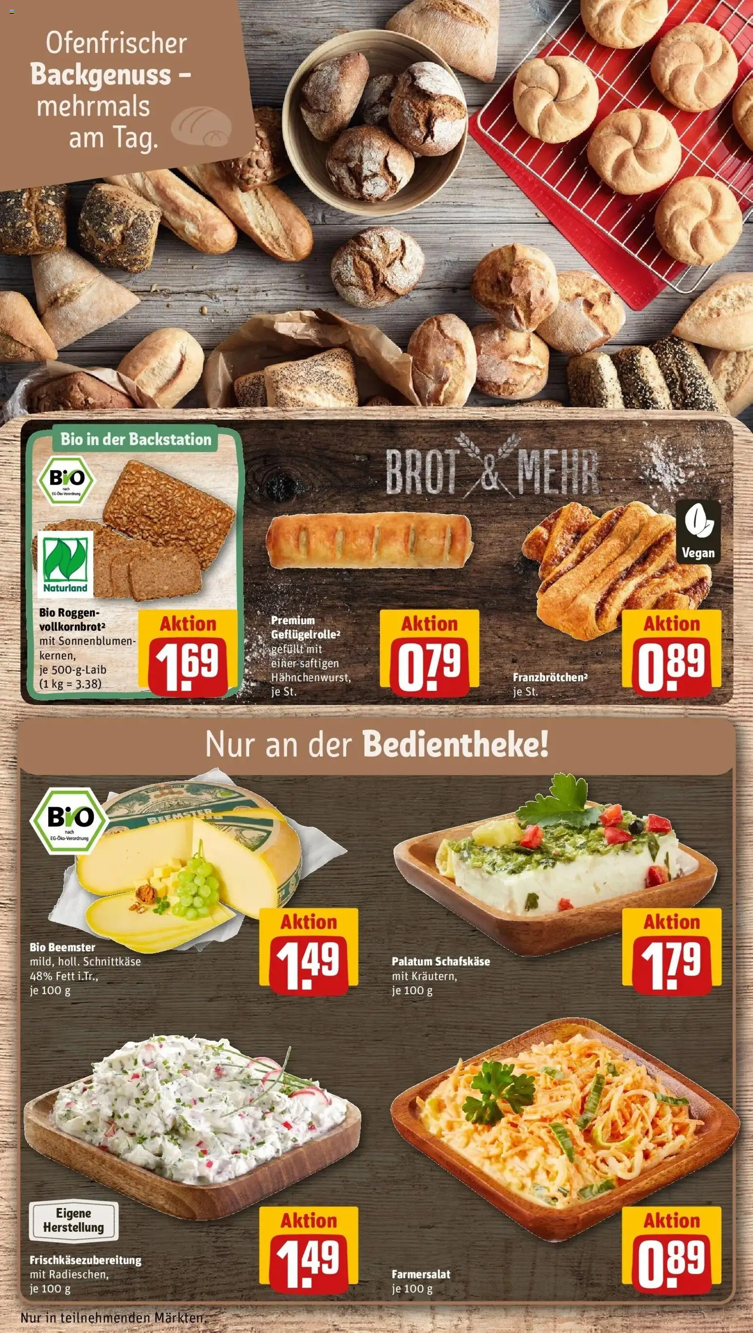 Rewe Prospekt Kassel / Wehlheiden	 – gültig ab 01.03.2026 | Seite: 11 | Produkte: Brot, Schafskase