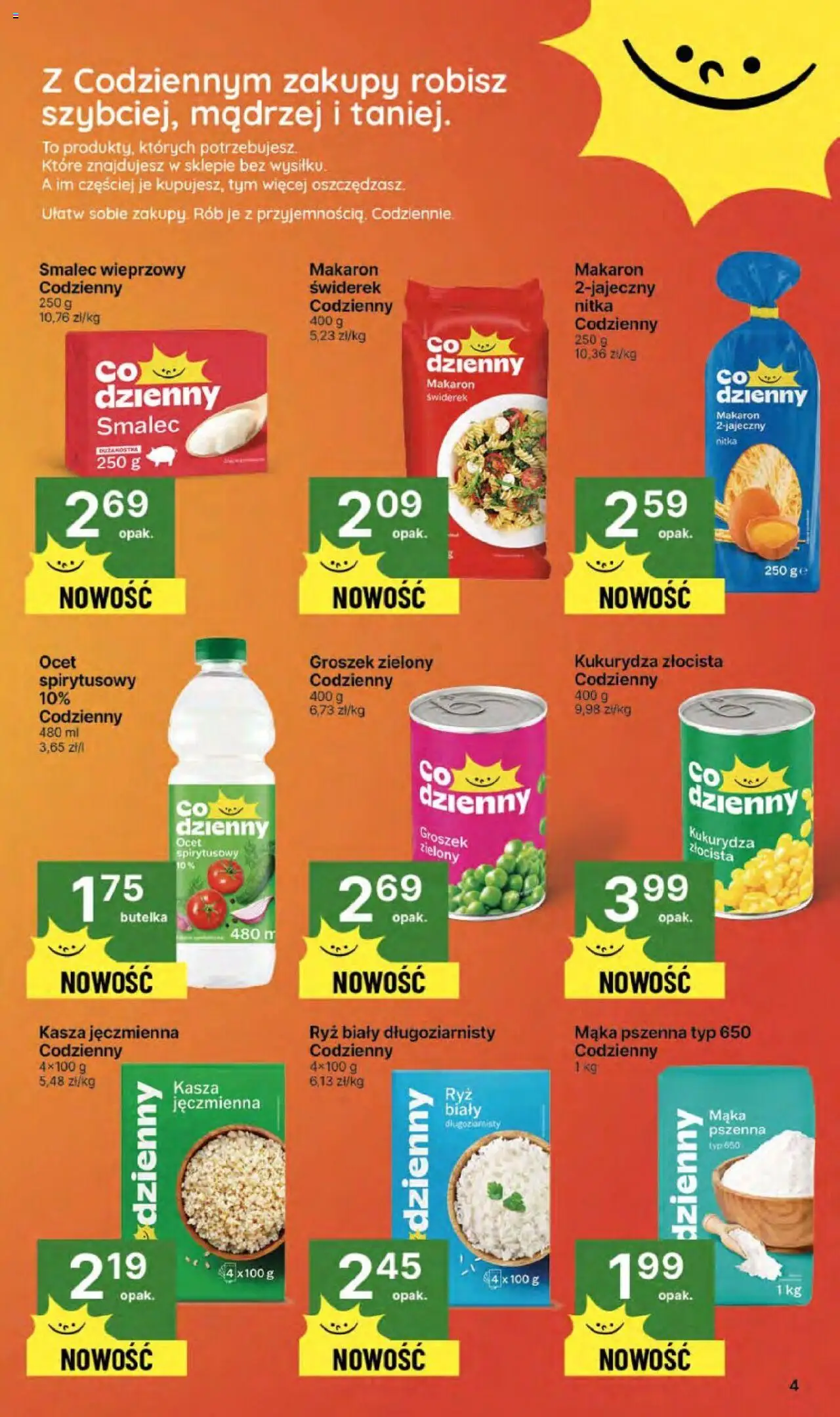 Delikatesy Centrum Gazetka - Sklepy Własne od 11.09.2025 | Strona: 4 | Produkty: Ocet, Kasza, Kasza jęczmienna, Kukurydza
