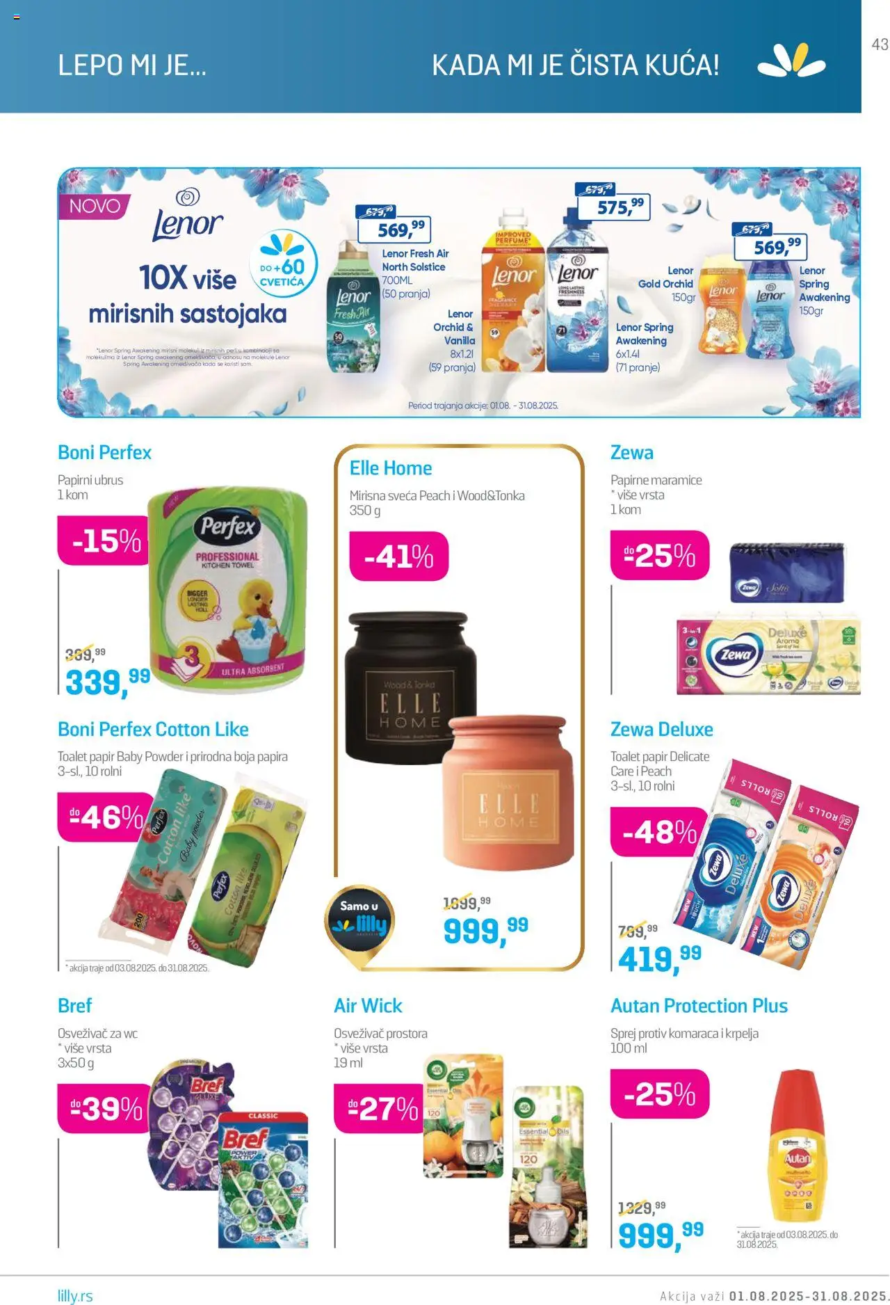 Lilly drogerie katalog - važi od 01.08.2025 | Strana: 43 | Proizvode: Air wick, So, Wc, Osvezivac prostora