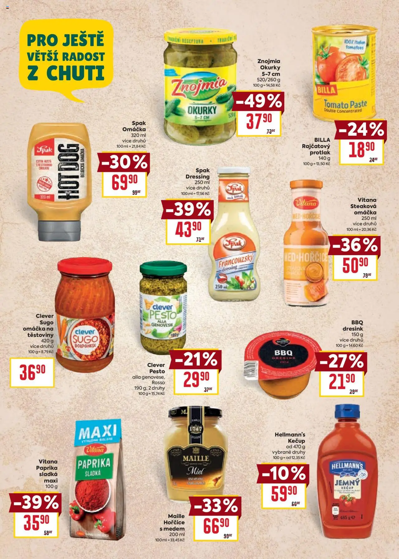 Billa katalog - Léto a grilování od 21.05.2025 | Strana: 14 | Produkty: Rajčatový protlak, Těstoviny, Steak, Paprika