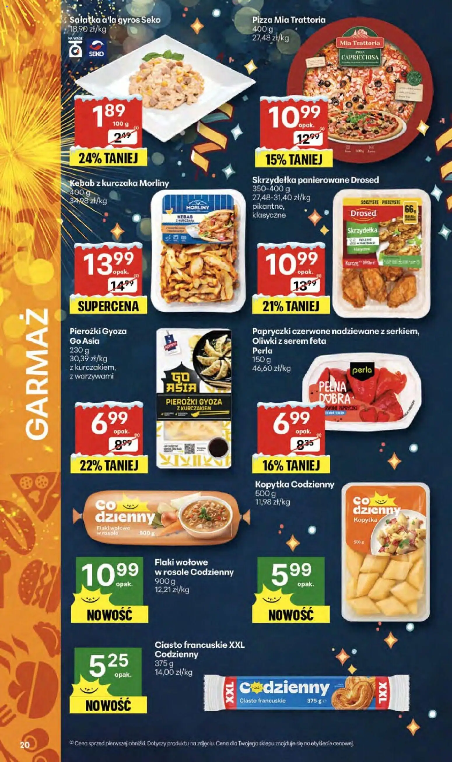 Delikatesy Centrum Gazetka - Sklepy Własne od 29.12.2025 | Strona: 20 | Produkty: Kebab, Ciasto francuskie XXL, Ciasto francuskie, Sałatka