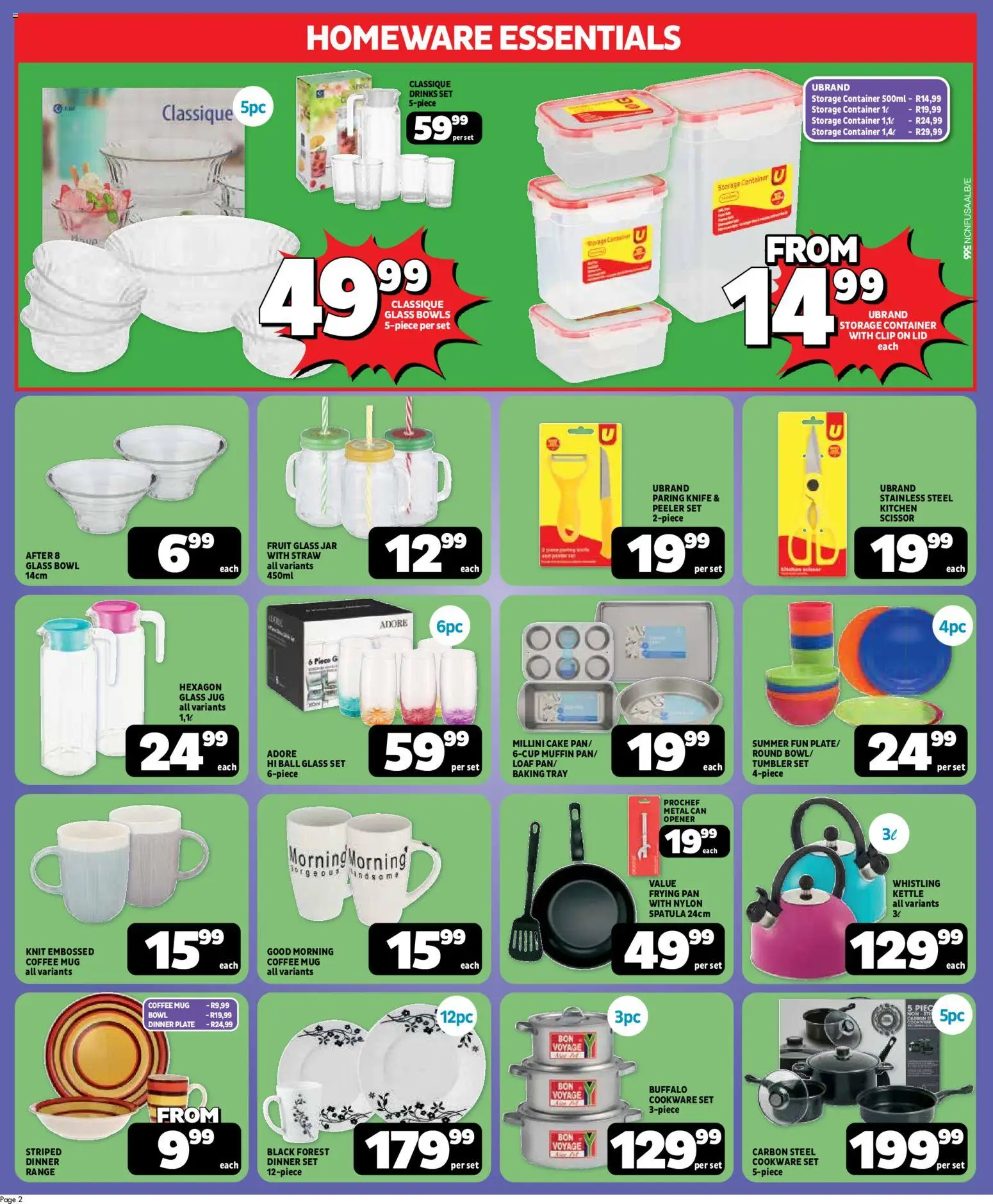 New Usave catalogue – valid from 23.03.2026 | Page: 2 | Products: Coffee, Bowls, Mug, Fruit