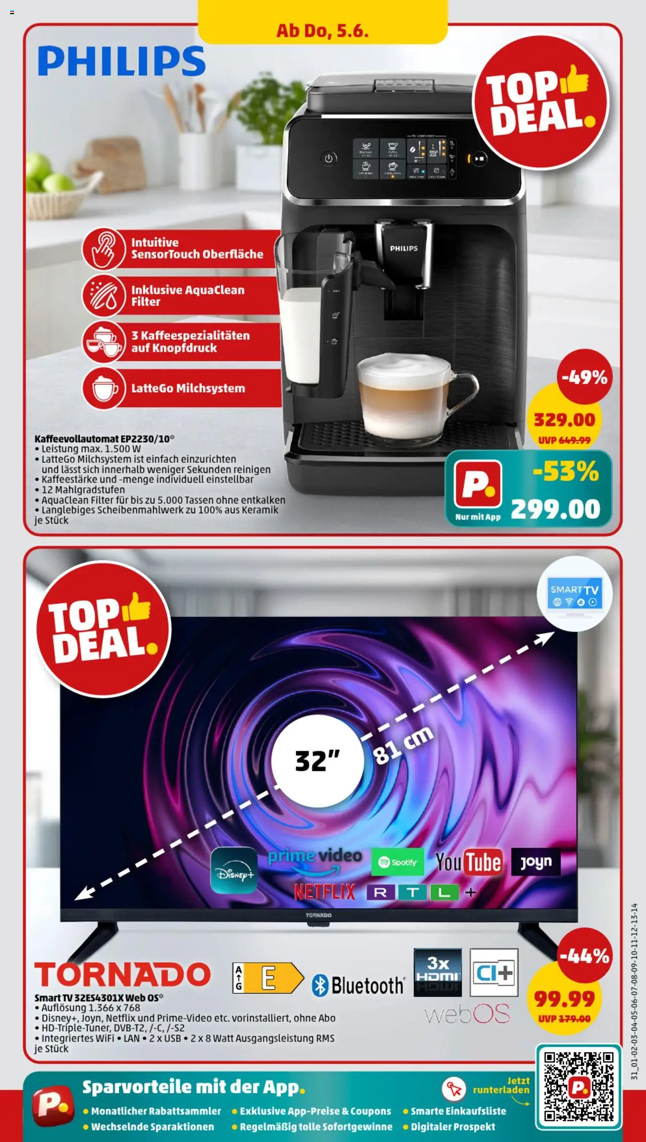 Penny Prospekt 	 - gültig ab dem 02.06.2025 | Seite: 31 | Produkte: Philips, Kaffeevollautomat, TV, Video