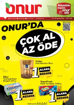 10.07.2025 tarihinden itibaren geçerli olan Onur Market kataloğu önizlemesi