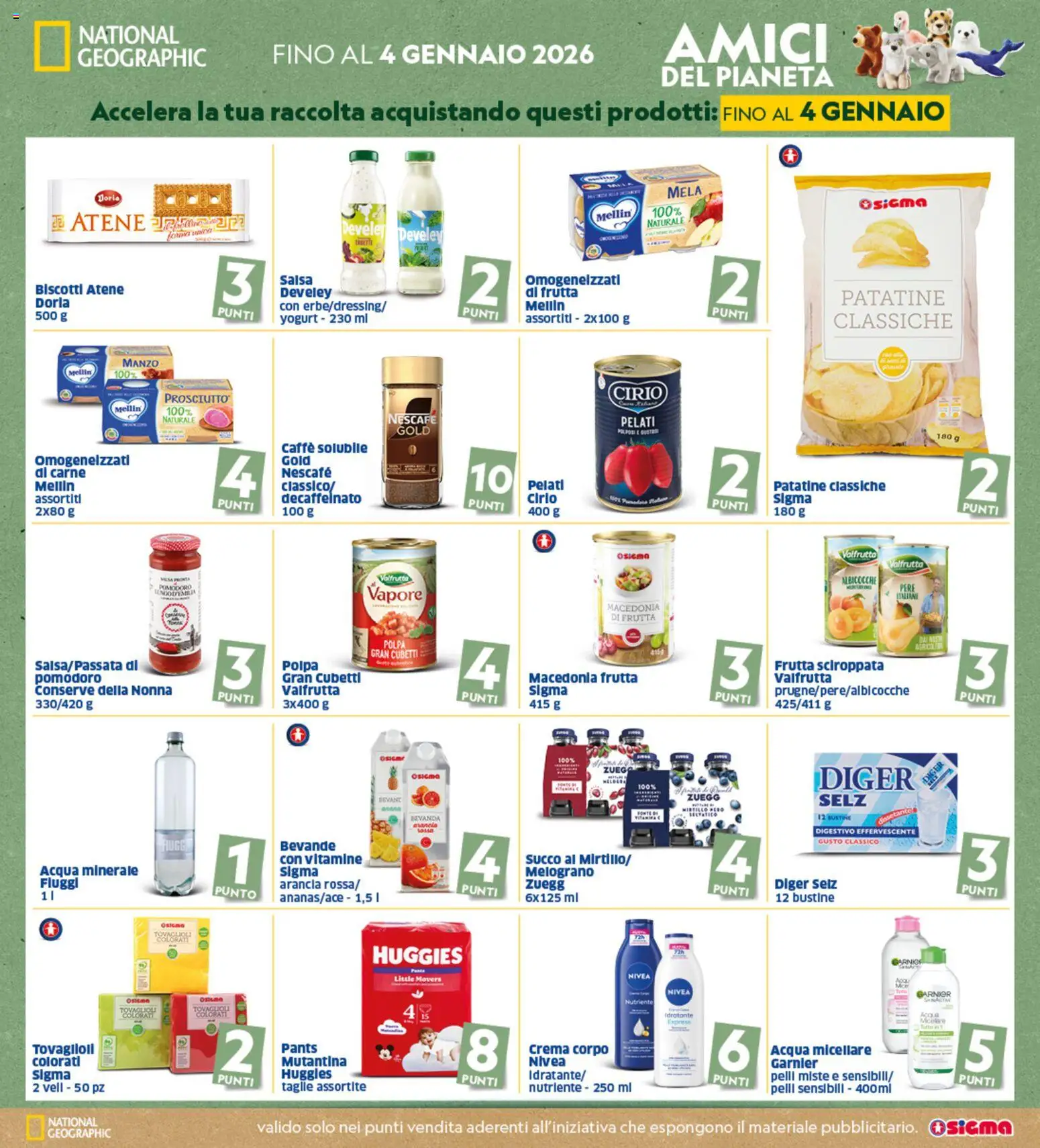 Volantino SIGMA del 29.12.2025 | Pagina: 9 | Prodotti: Crema, Acqua micellare, Yogurt, Succo