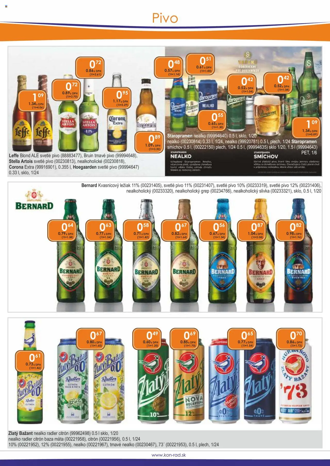 KON - RAD leták │ platný od 01.06.2025 | Strana: 21 | Produkty: Pivo, Radler, Staropramen, Nealkoholické pivo