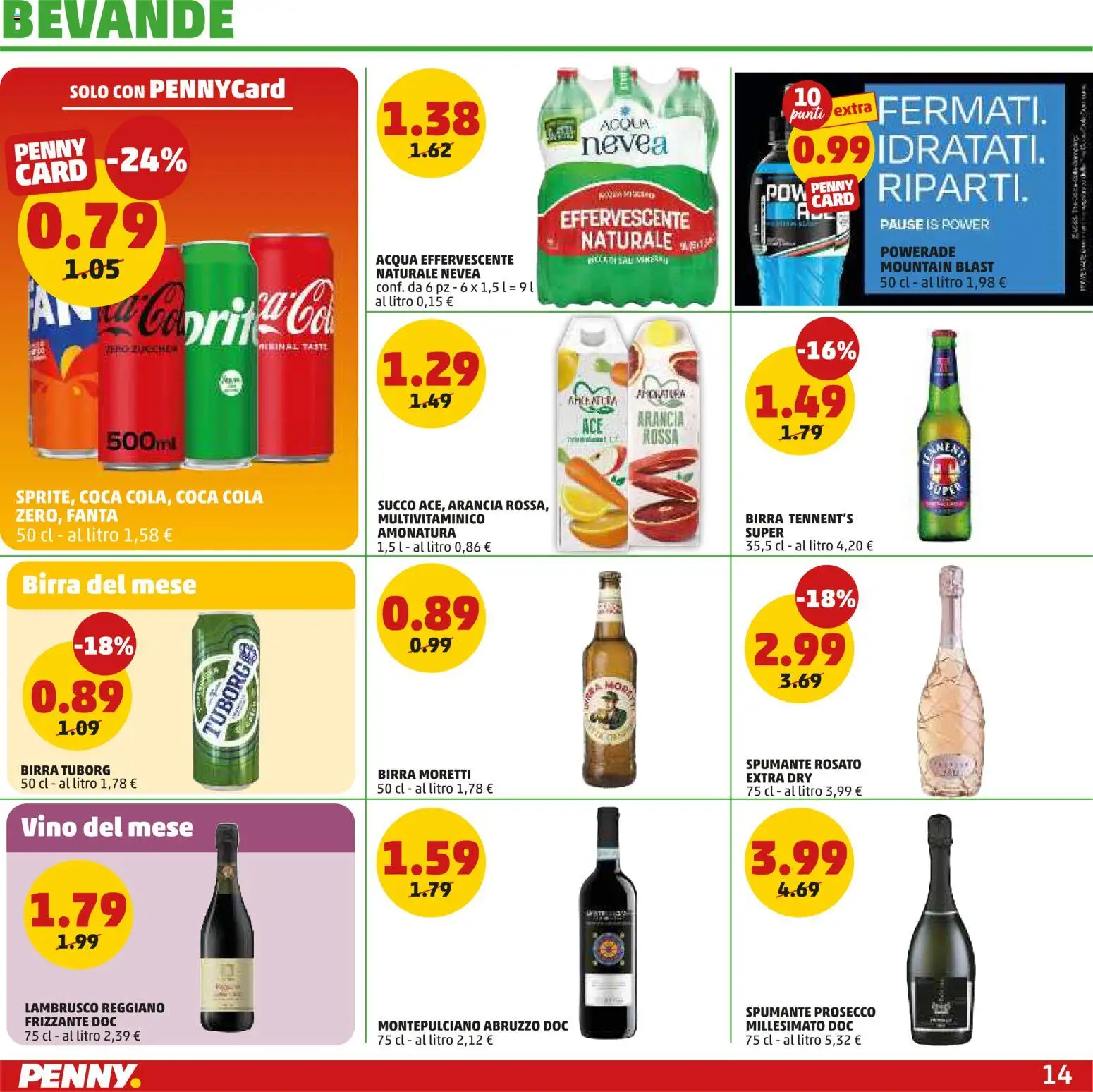 Volantino PENNY del 26.02.2026 | Pagina: 14 | Prodotti: Birra, Vino, Birra Moretti, Fanta