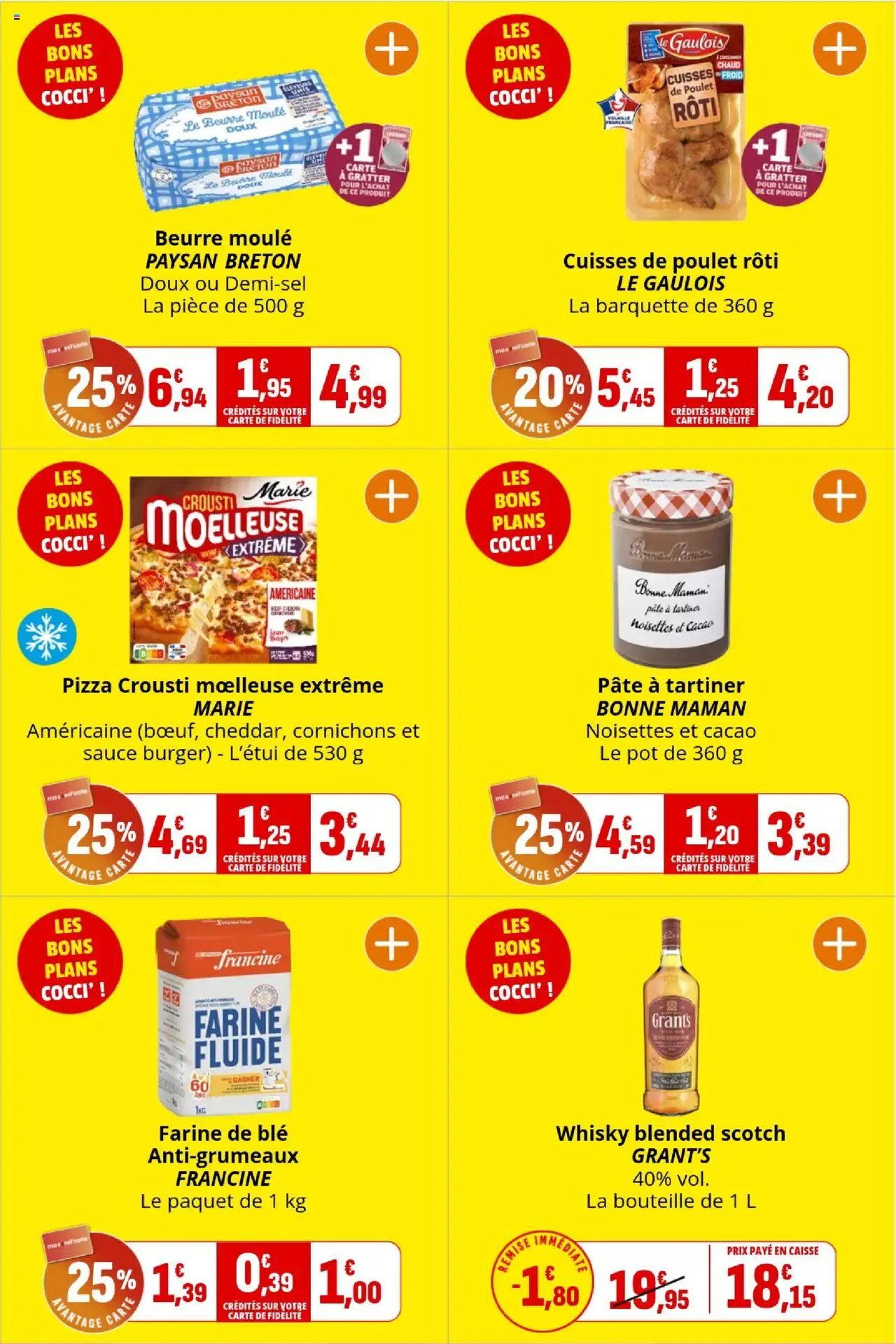 {H1} | Page: 4 | Produits: Cuisses de poulet, Noisettes, Farine, Beurre