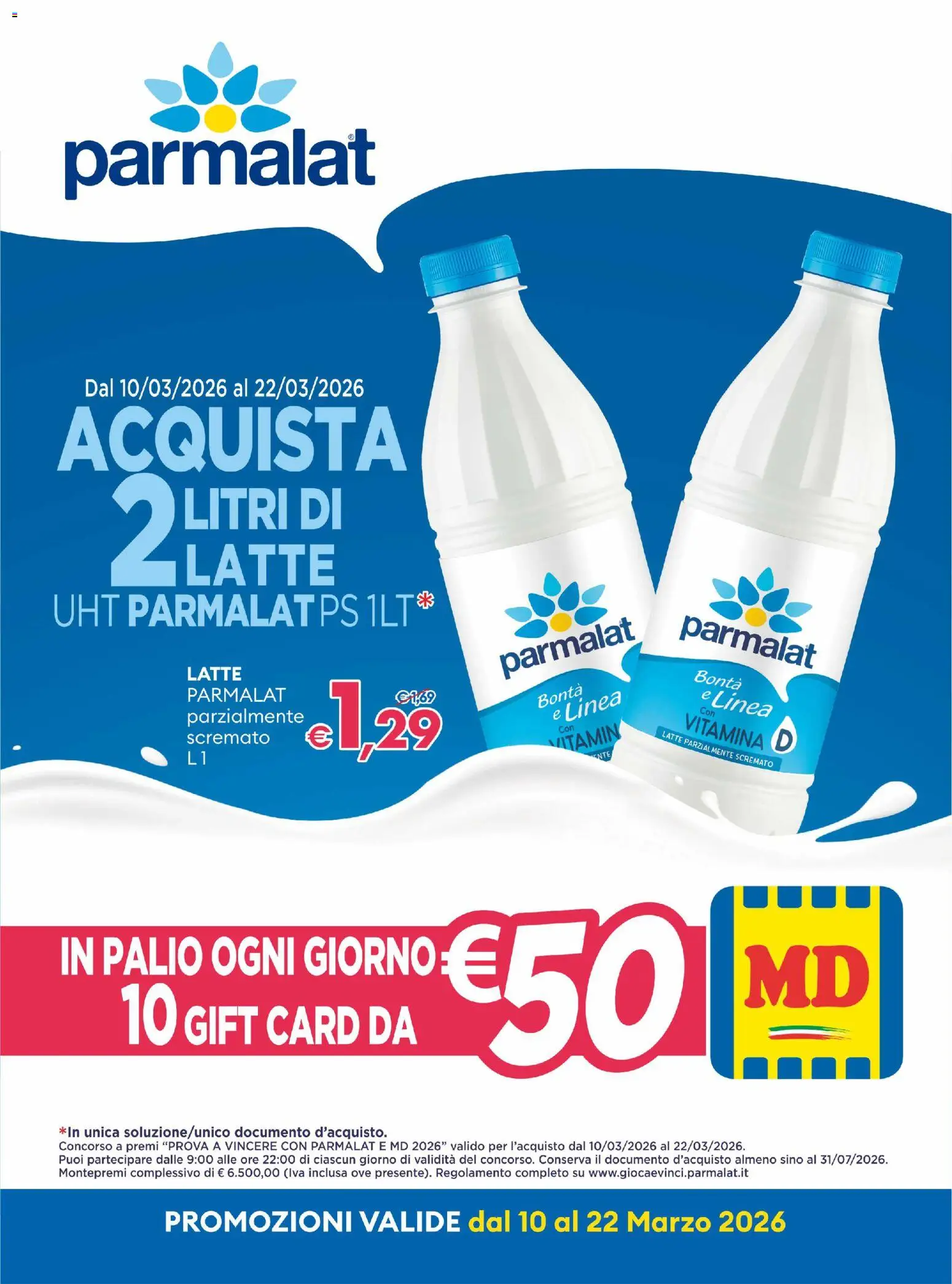 Volantino MD Discount del 10.03.2026 | Pagina: 18 | Prodotti: Latte, Latte parzialmente scremato