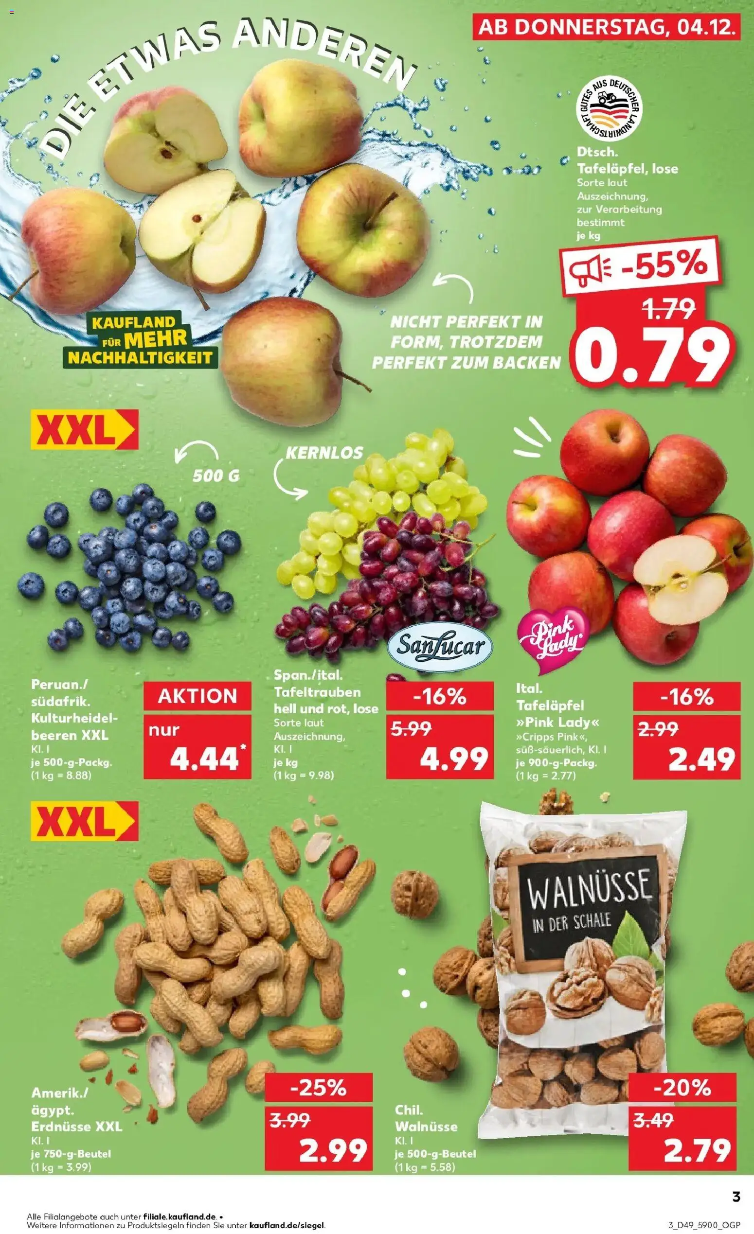 Kaufland prospekt Magdeburg	 – gültig ab 04.12.2025 | Seite: 3 | Produkte: Erdnüsse, Walnüsse