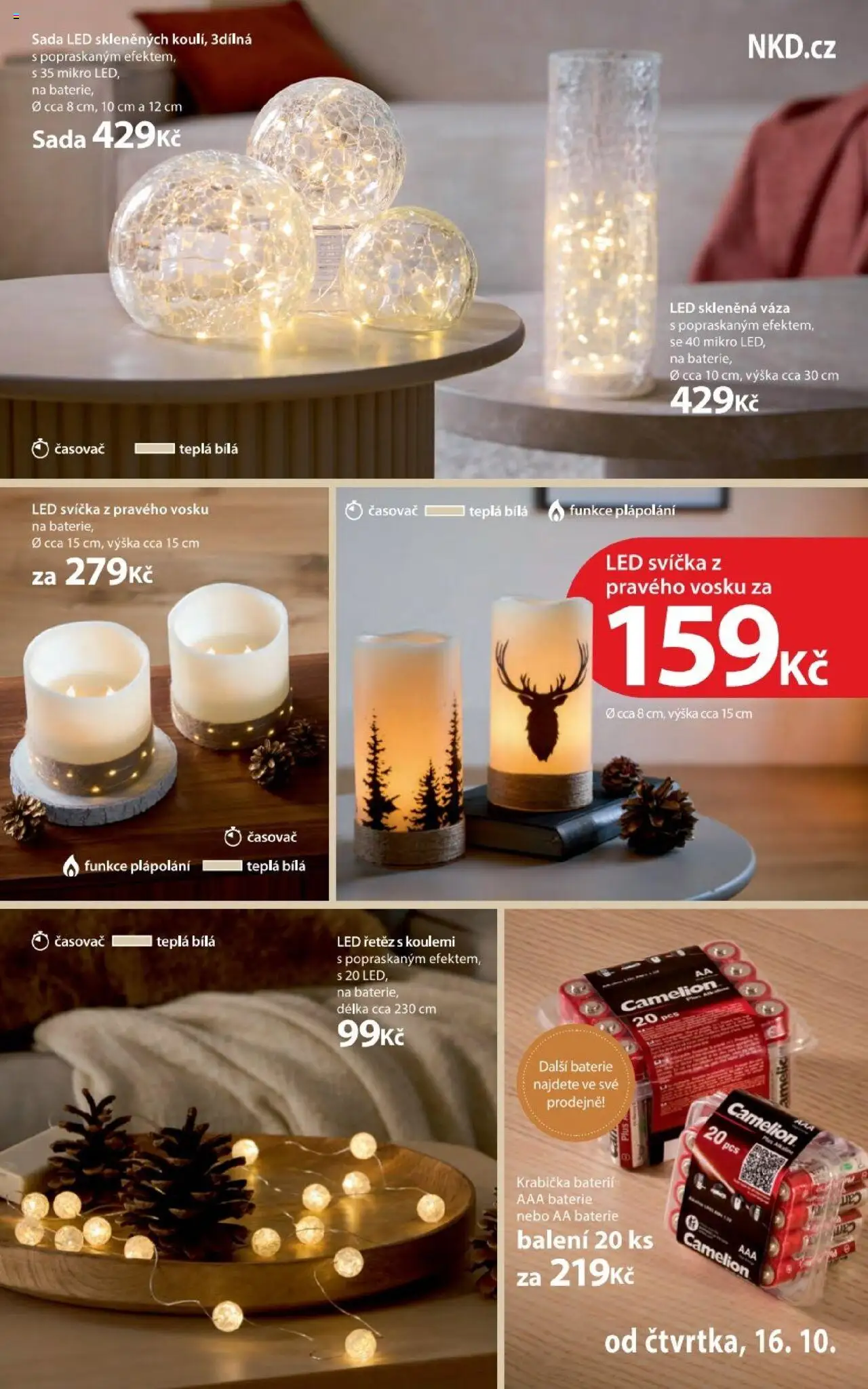 NKD leták od 16.10.2025 | Strana: 23 | Produkty: Krabička, Svíčka, Časovač, LED