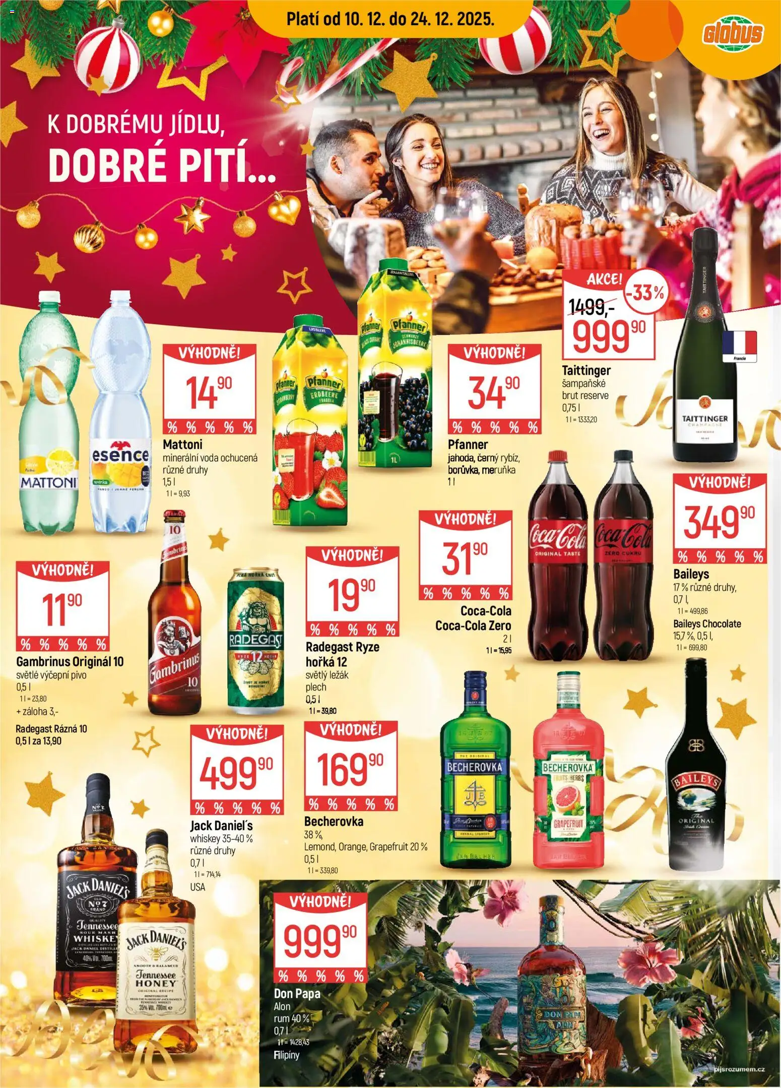 Globus leták - České Budějovice od 10.12.2025 | Strana: 12 | Produkty: Rum, Globus, Champagne, Gambrinus