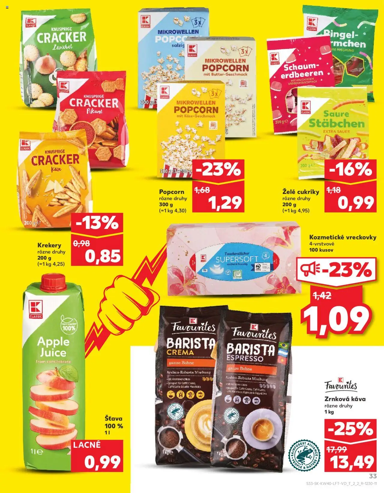Nové Kaufland akcie – leták je platný od 02.10.2025 | Strana: 33 | Produkty: Káva, Barista, Cukríky, Zrnková káva