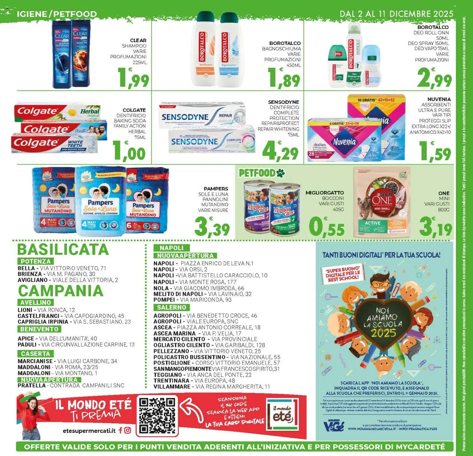 Volantino Eté del 02.12.2025 | Pagina: 16 | Prodotti: Dentifricio, Manzo, Slip, Pampers