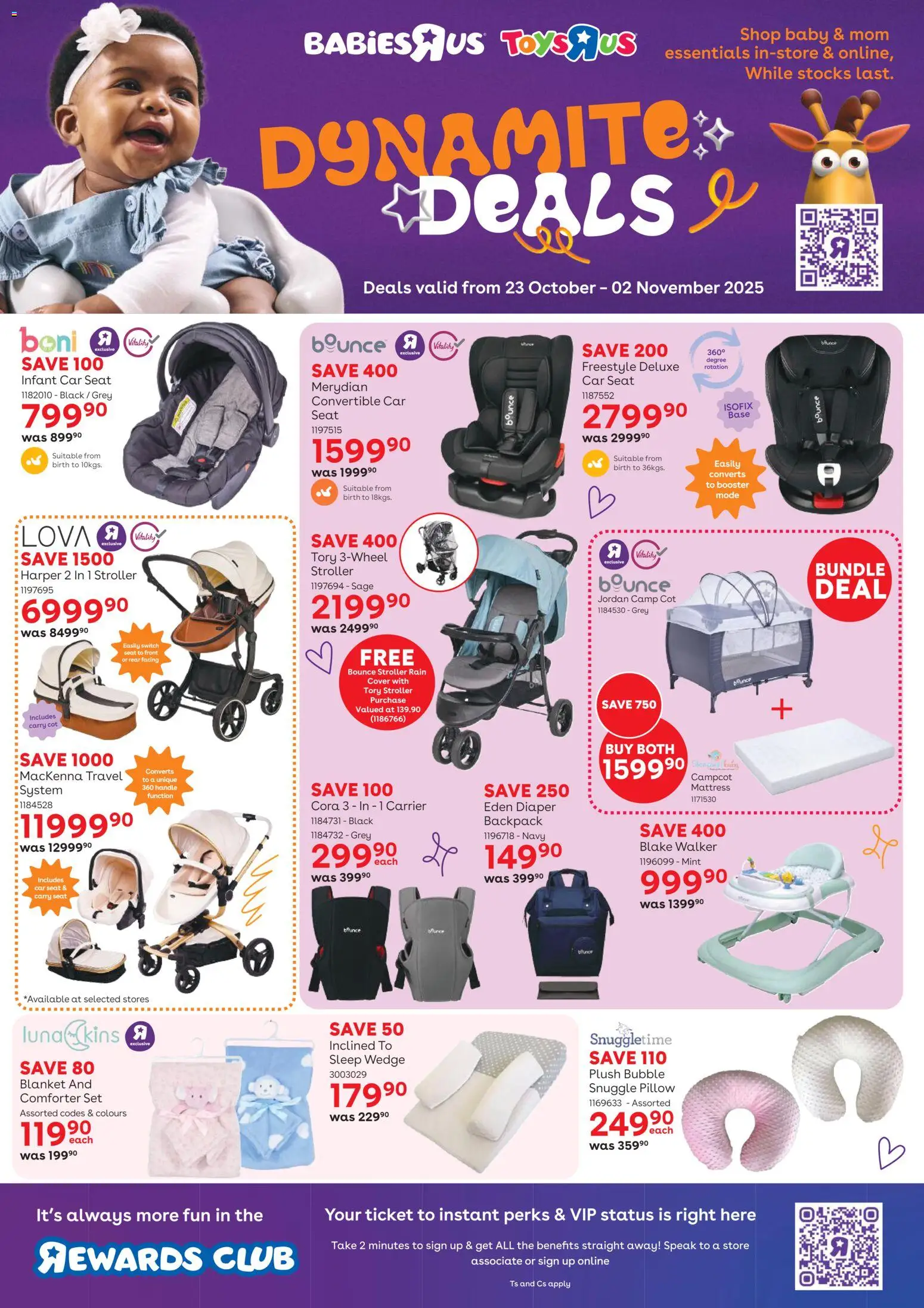 New Babies R Us catalogue – valid from 23.10.2025 | Page: 1 | Products: Backpack, Pillow, Blanket, Switch