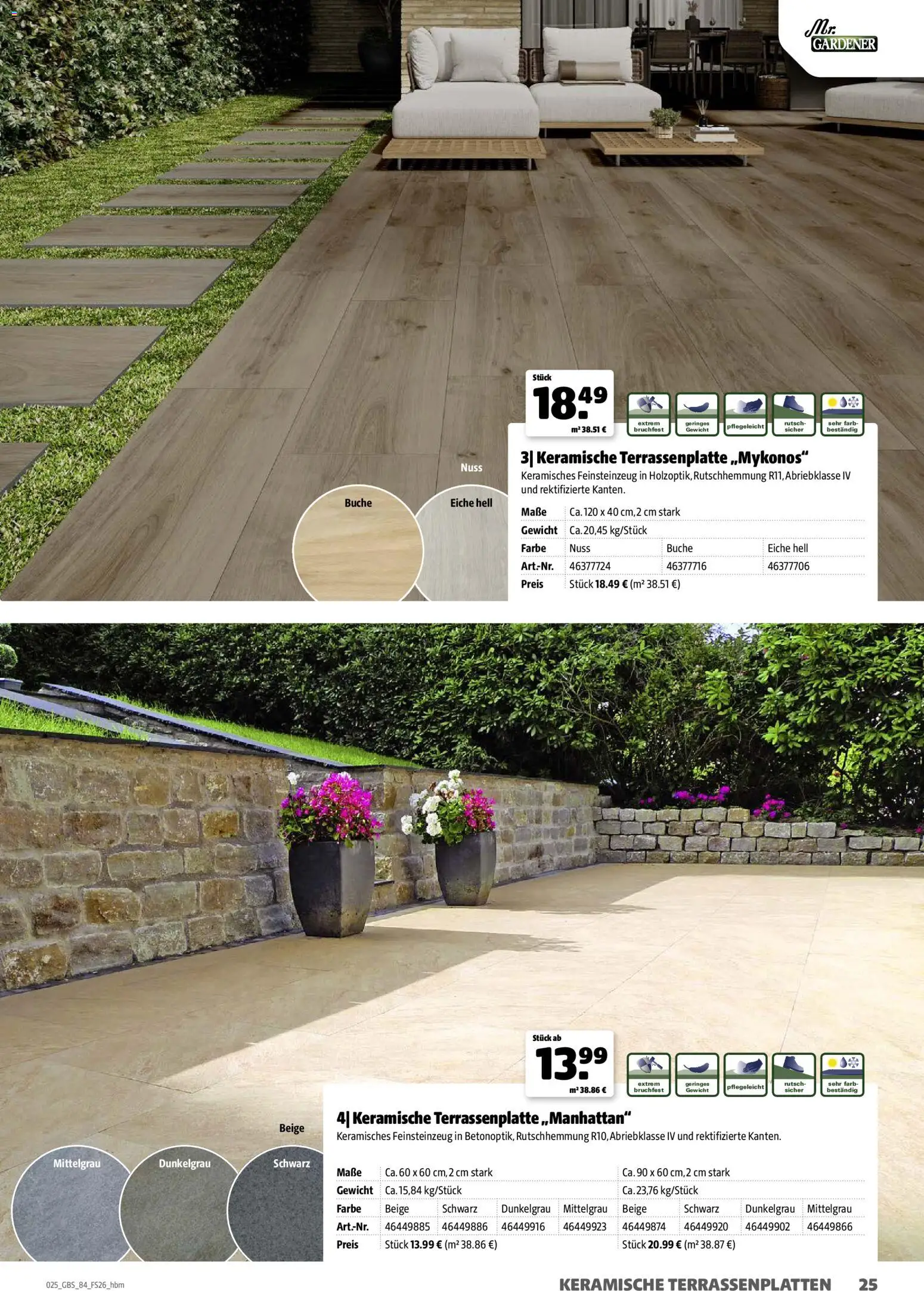 Hagebau Gartenbaustoffsortiment – gültig ab 02.03.2026 | Seite: 25 | Produkte: Gewicht