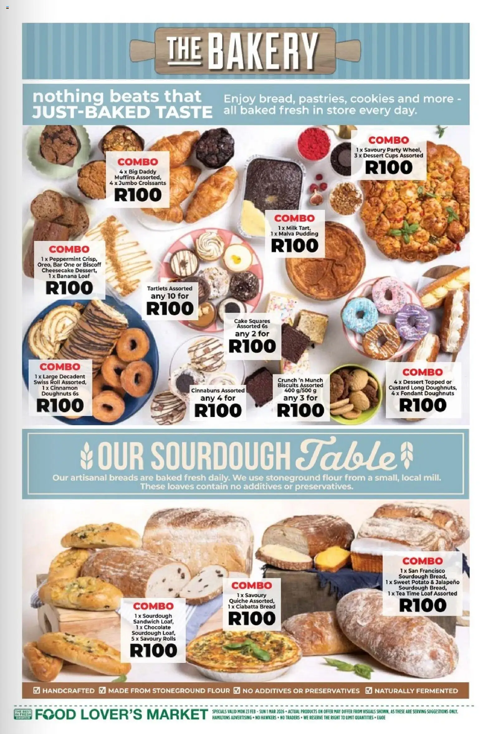 New Food Lover's Market catalogue – valid from 23.02.2026 | Page: 5 | Products: Bread, Biscuits, Tea, Cookies
