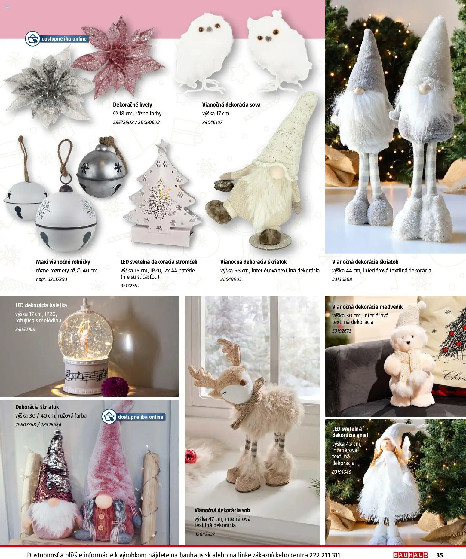 Nové Bauhaus akcie – leták je platný od 21.11.2025 | Strana: 35 | Produkty: Led, Kvety