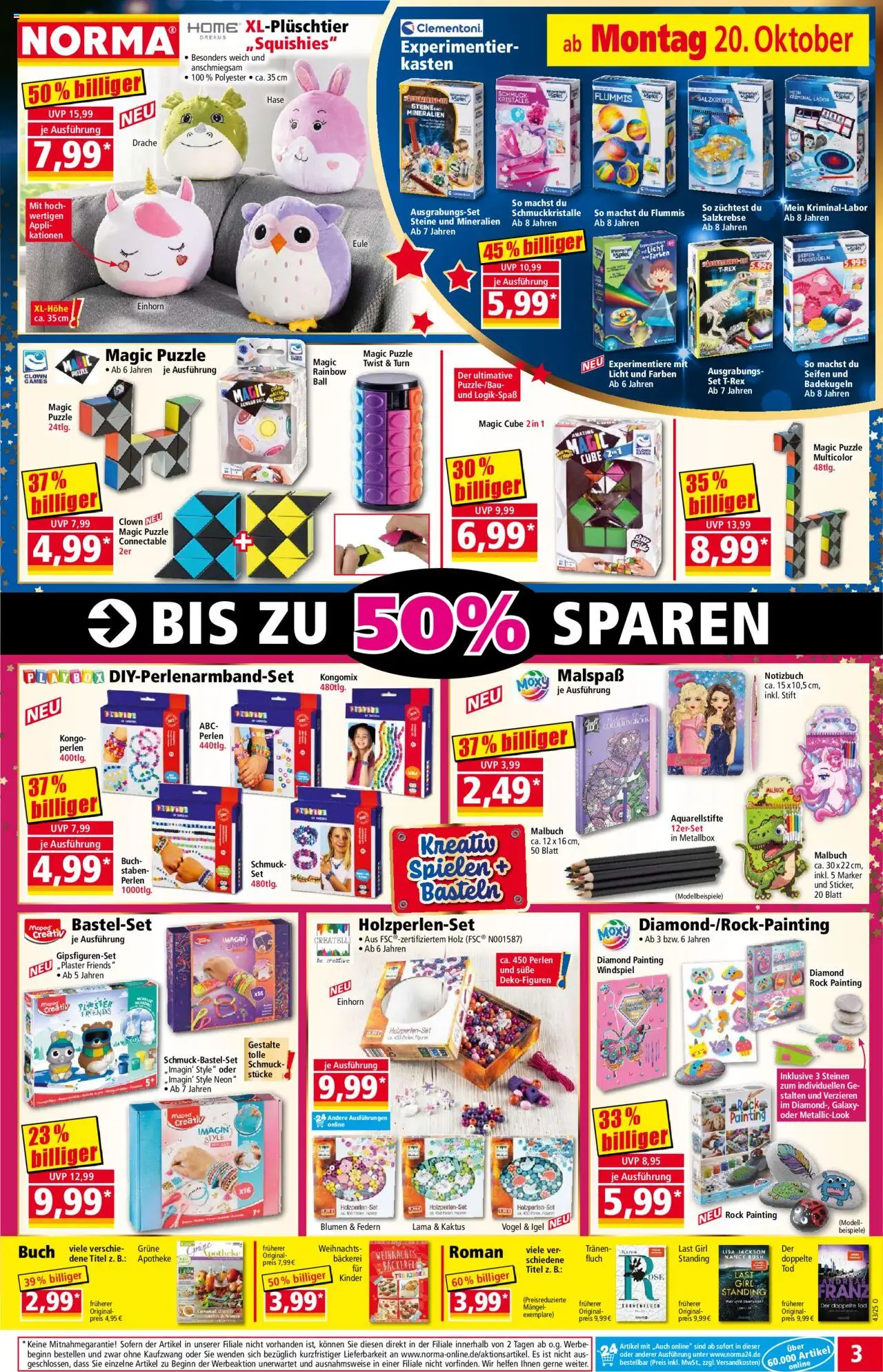 Norma Prospekt 	 – gültig ab 20.10.2025 | Seite: 3 | Produkte: Box, Blumen, Rock, Notizbuch