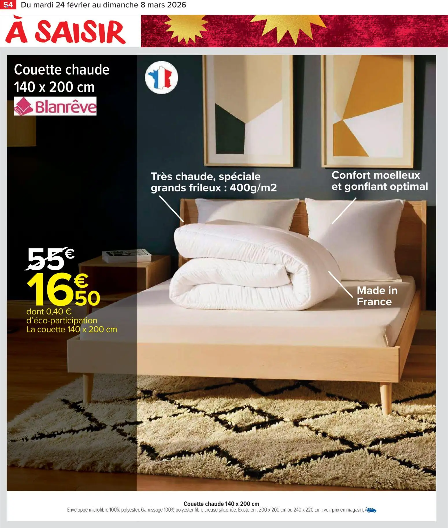 {H1} | Page: 56 | Produits: Enveloppe, La couette, Couette