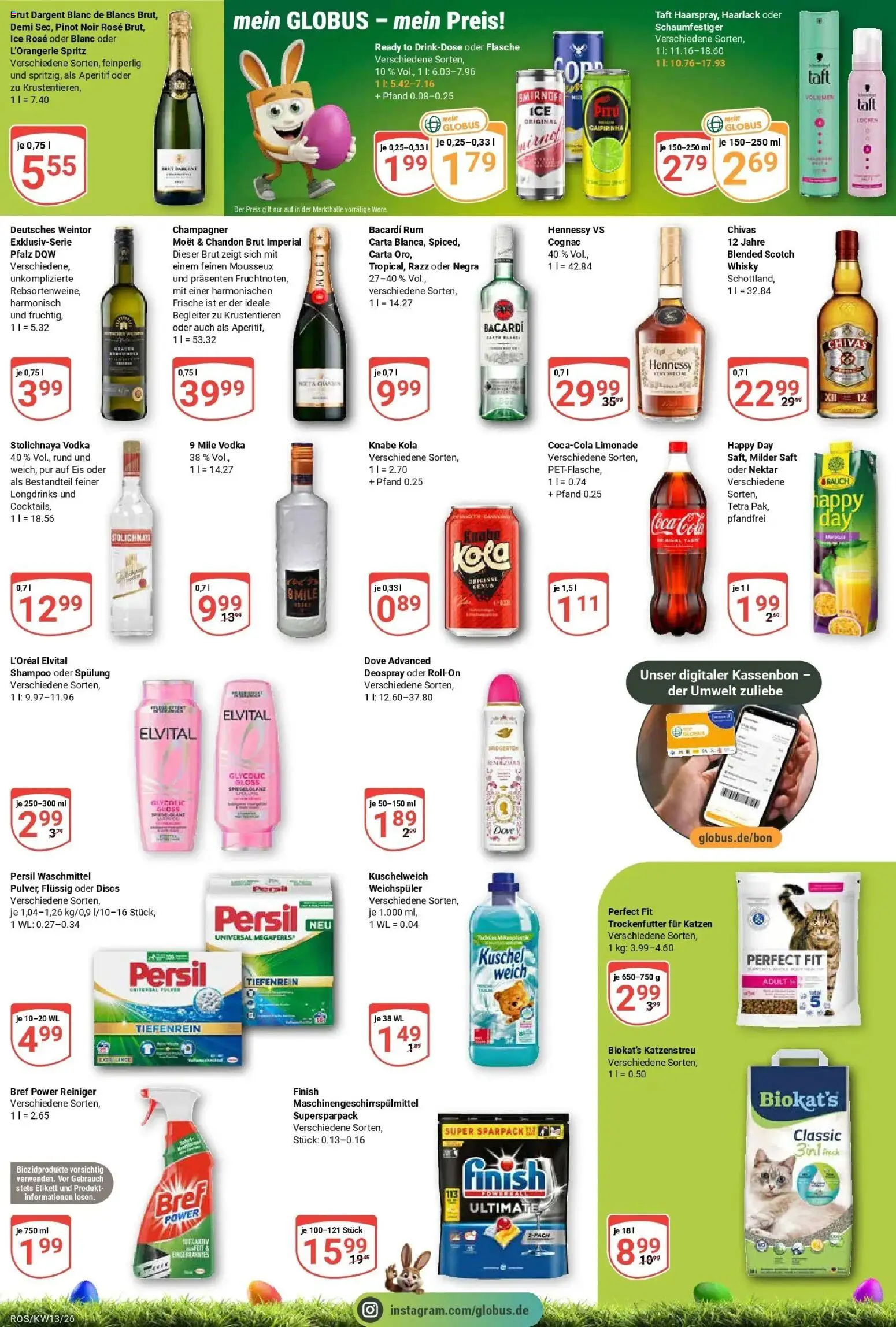 Globus prospekt Lambrechtshagen	 – gültig ab 23.03.2026 | Seite: 6 | Produkte: Bacardi, Deospray, Saft, Vodka