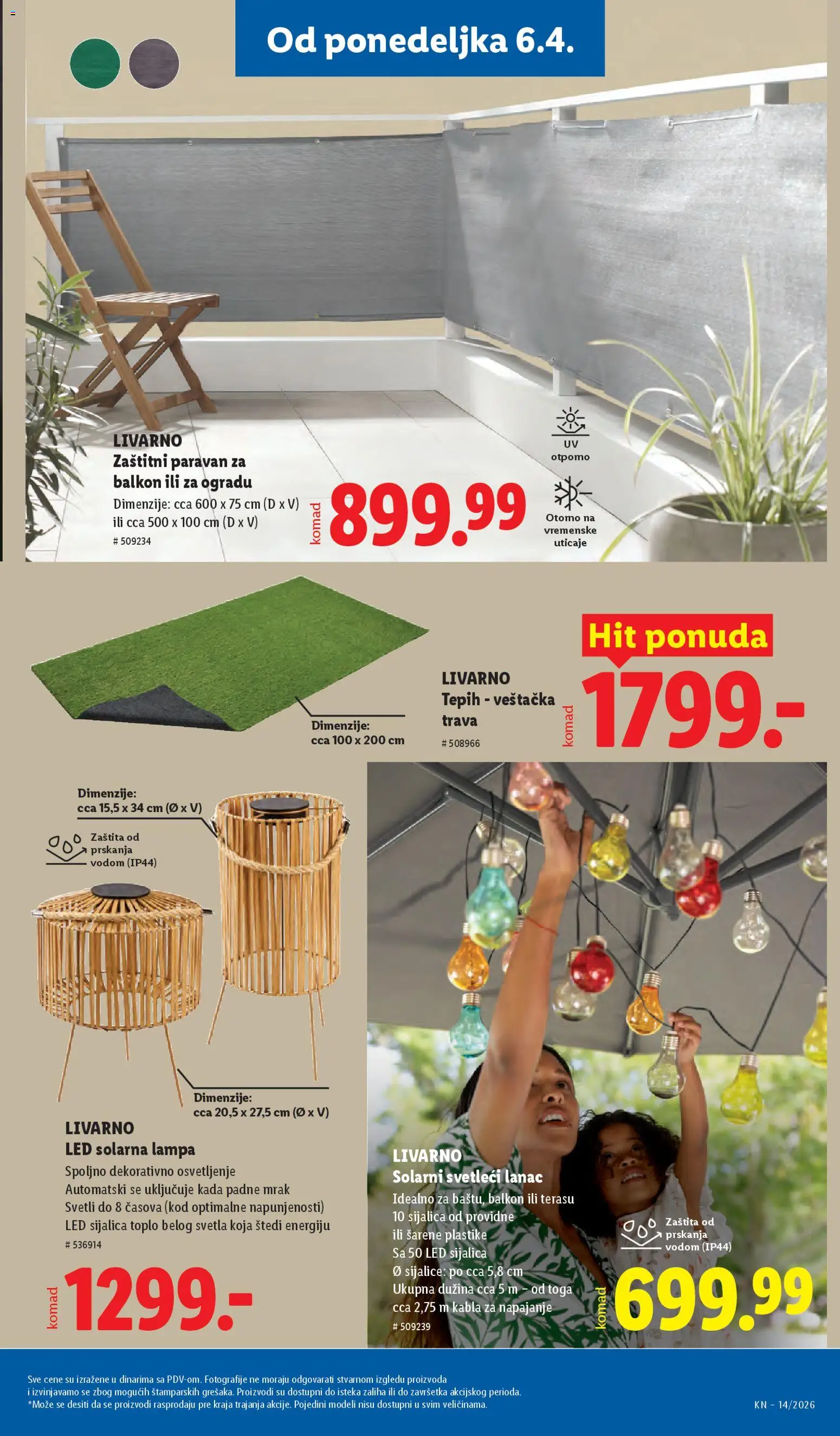Lidl katalog - važi od 02.04.2026 | Strana: 79 | Proizvode: Solarna lampa, Tepih, Lampa, Sijalica