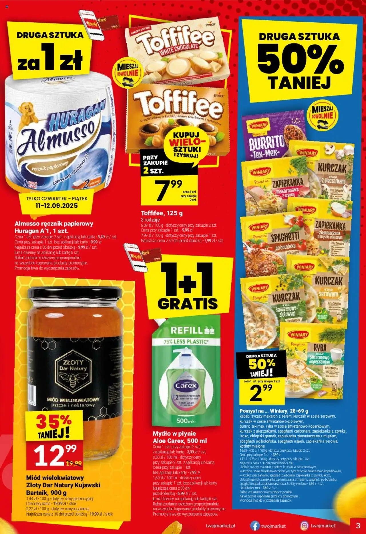 Twój Market Gazetka od 10.09.2025 | Strona: 3 | Produkty: Zapiekanka, Szynka, Mydło, Ryba
