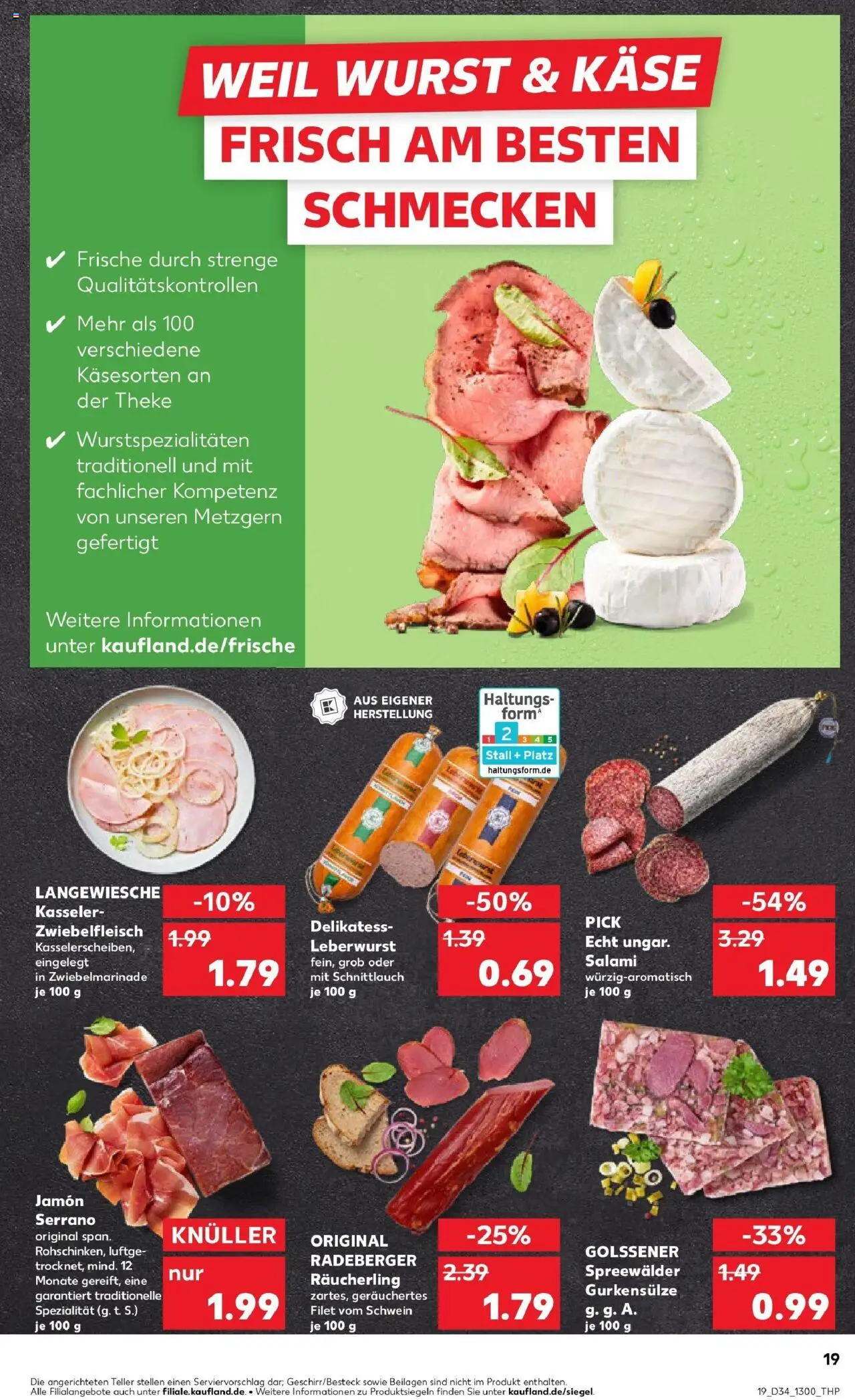 Kaufland prospekt Bonn	 - gültig ab dem 21.08.2025 | Seite: 19 | Produkte: Käse, Theke, Wurst, Salami