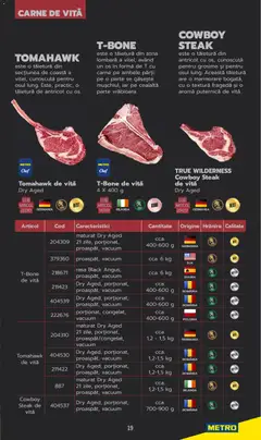 Ofertele Metro valabile de la 03.06.2025 | Pagină: 19 | Produse: Carne De Vită