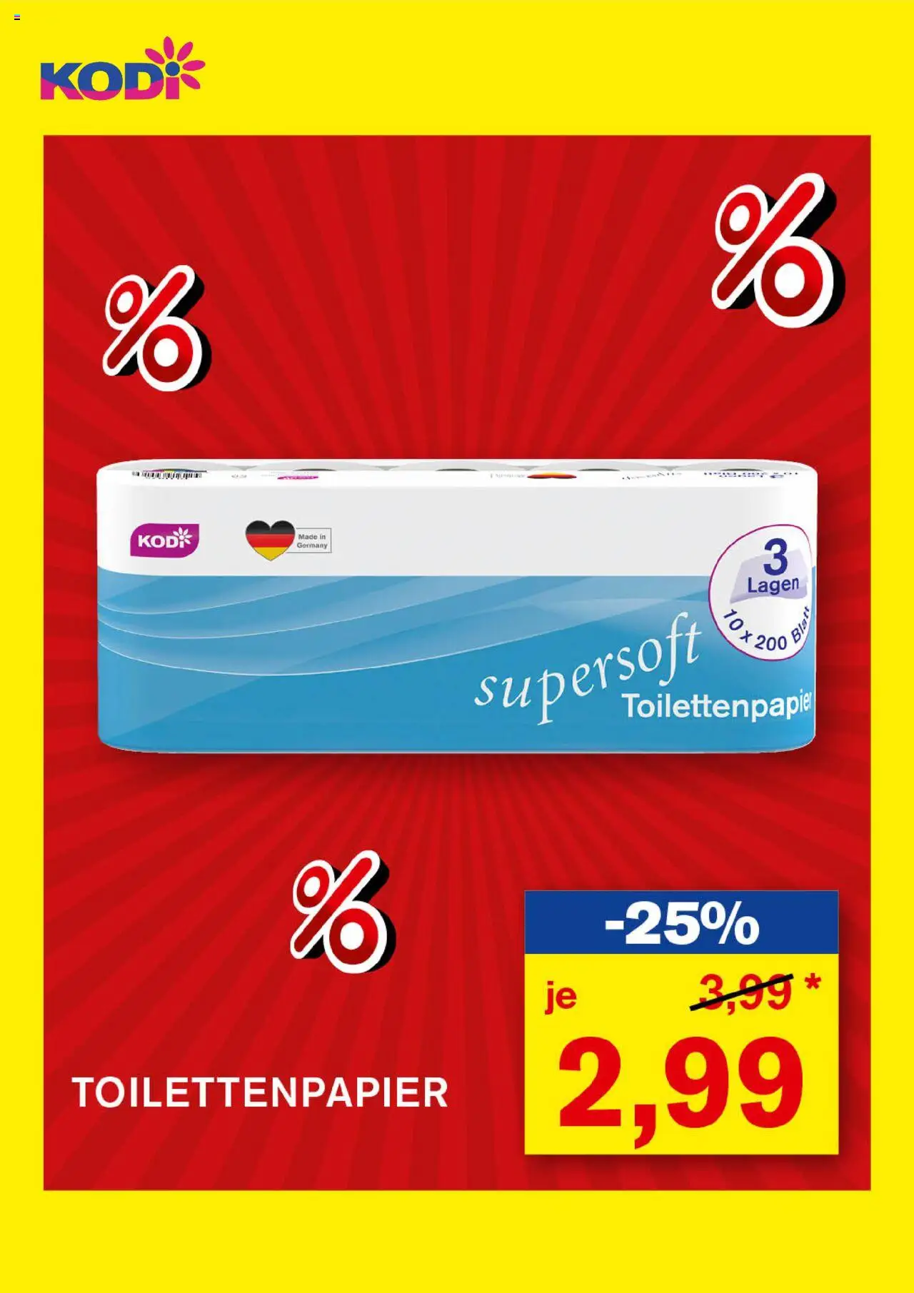 KODi Prospekt 	 - gültig ab dem 04.08.2025 | Seite: 3 | Produkte: Toilettenpapier