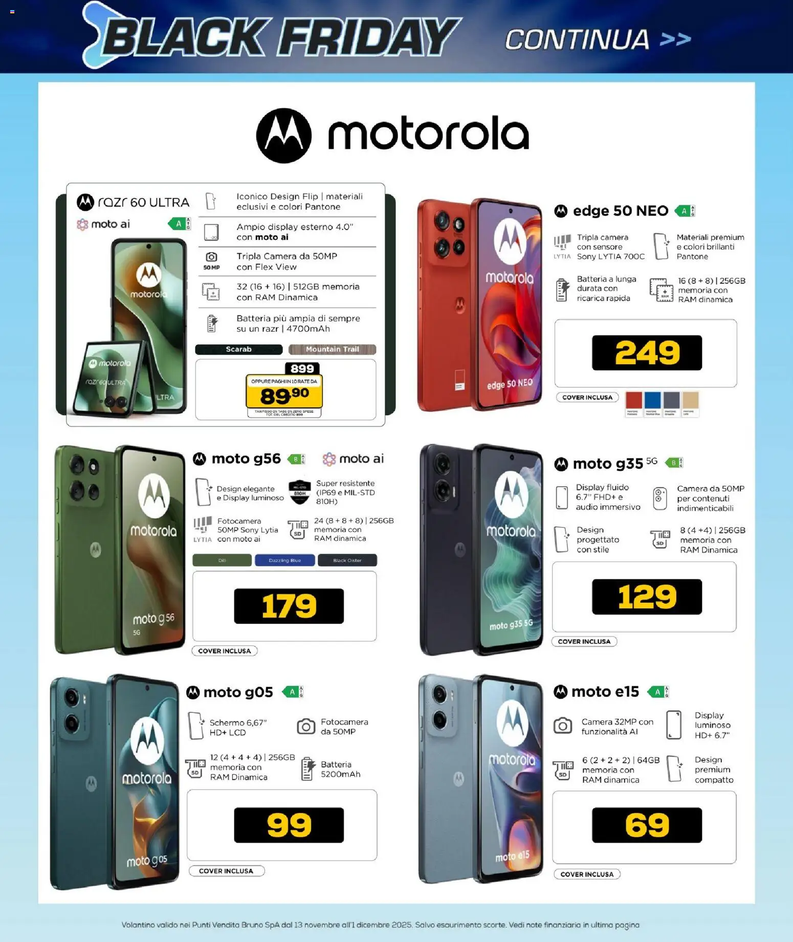 Volantino BRUNO del 13.11.2025 | Pagina: 6 | Prodotti: Schermo, Audio, Fotocamera, Batteria