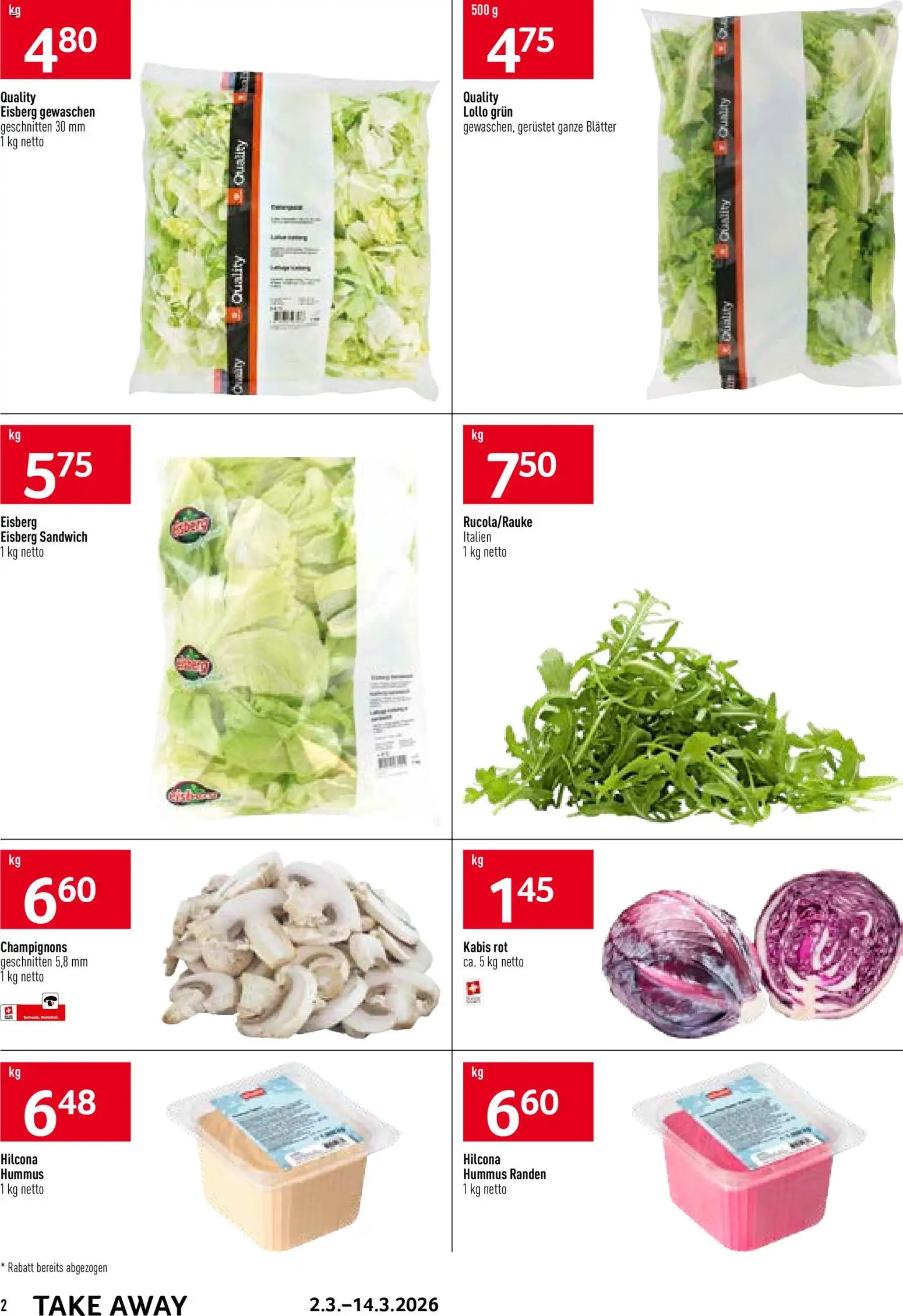 Prodega Aktionen Take Away – gültig ab 02.03.2026 | Seite: 2 | Produkte: Champignons