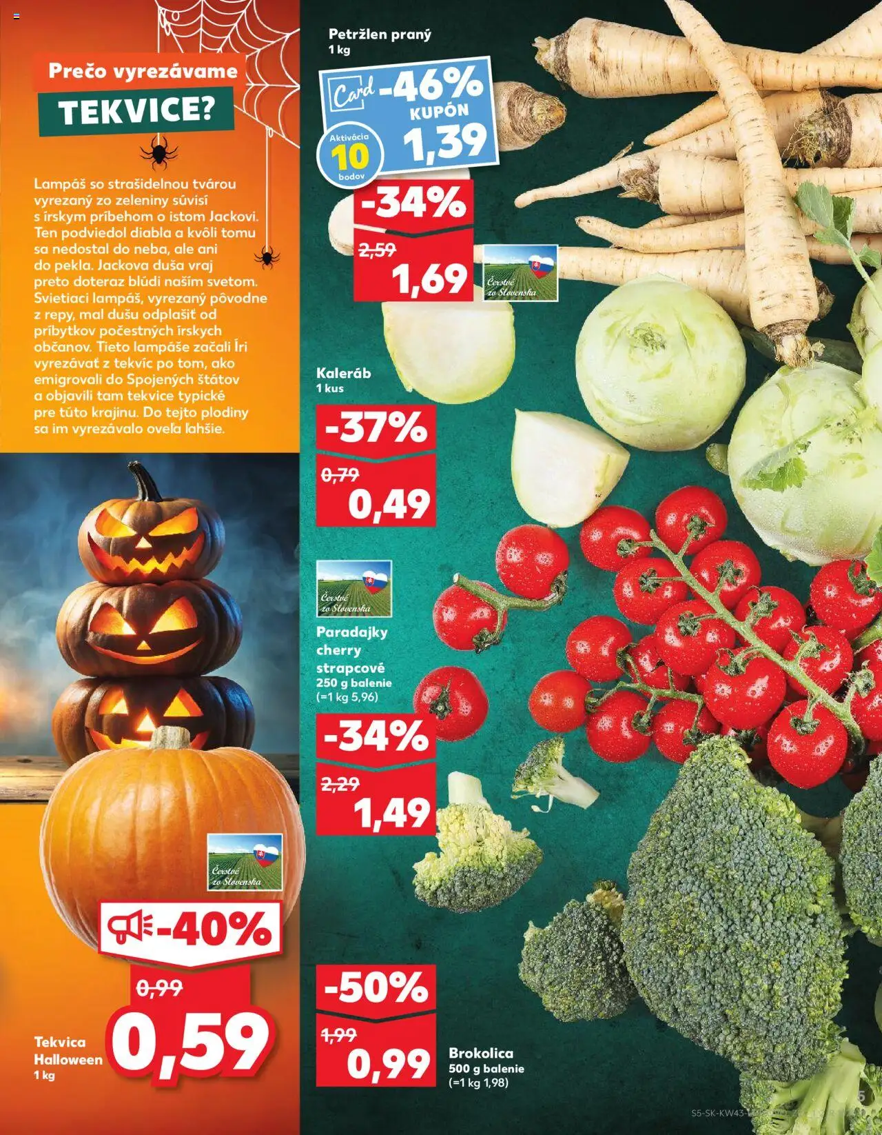 Nové Kaufland akcie – leták je platný od 23.10.2025 | Strana: 5 | Produkty: Paradajky, Brokolica, Petržlen, Lampáše