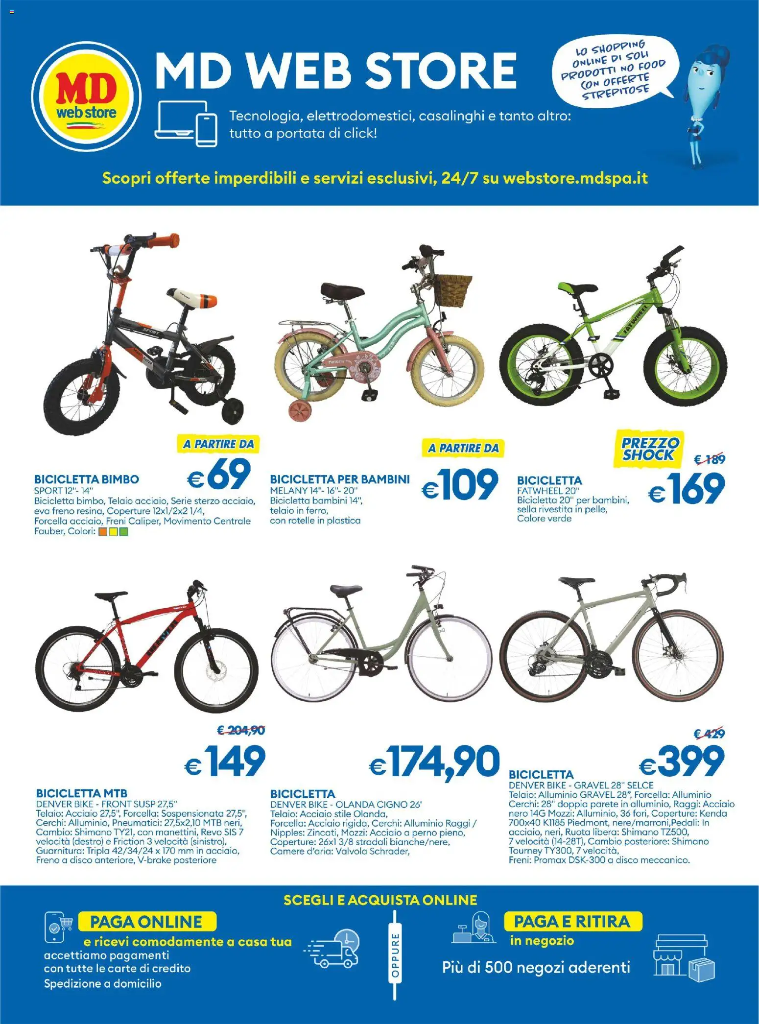 Volantino MD Discount del 07.04.2026 | Pagina: 27 | Prodotti: Bicicletta, Disco, Alluminio