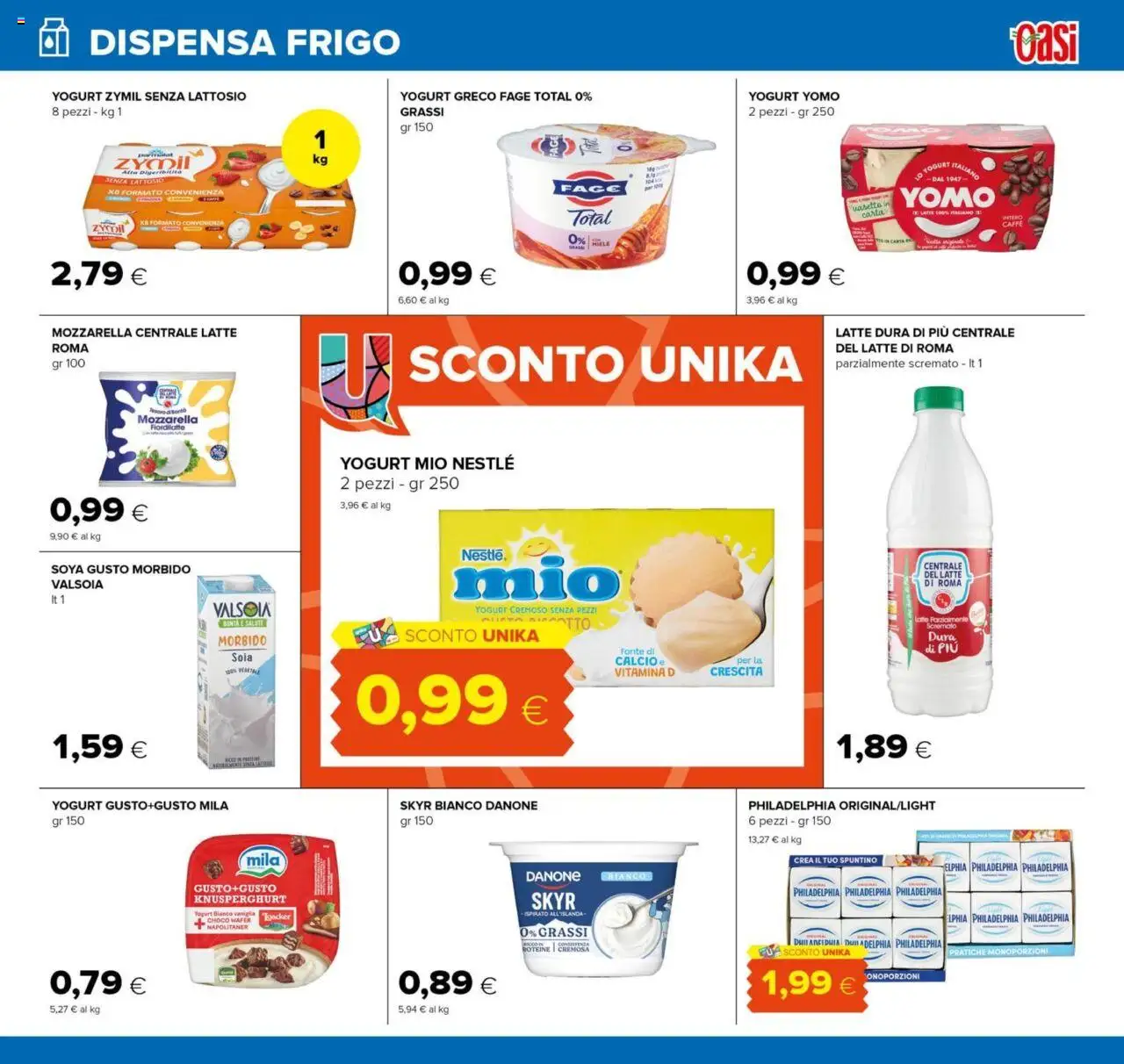 Volantino Oasi del 25.09.2025 | Pagina: 11 | Prodotti: Yogurt greco, Yogurt, Mozzarella, Latte