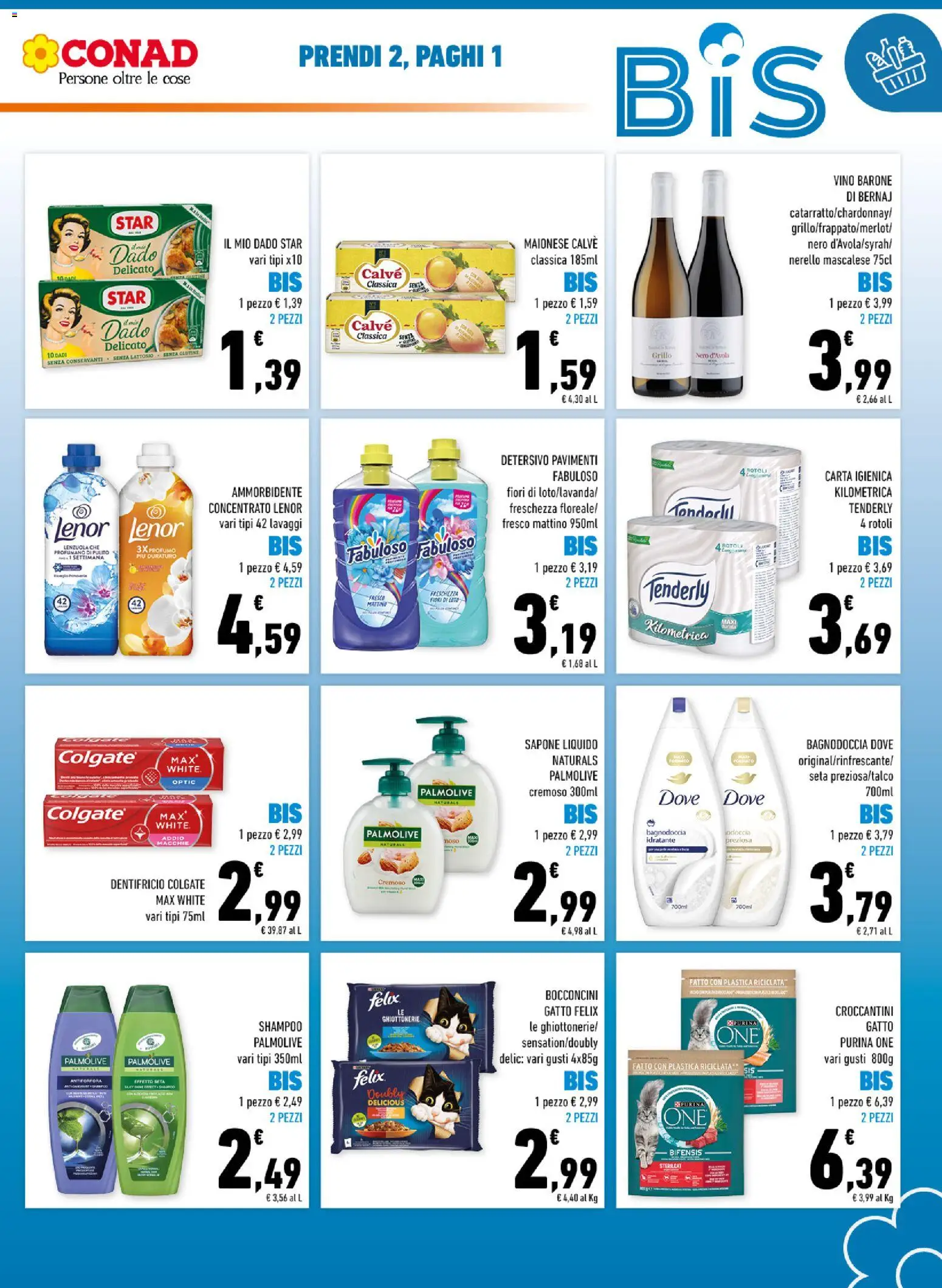Volantino Conad del 28.01.2026 | Pagina: 3 | Prodotti: Shampoo, Carta igienica, Sapone, Maionese
