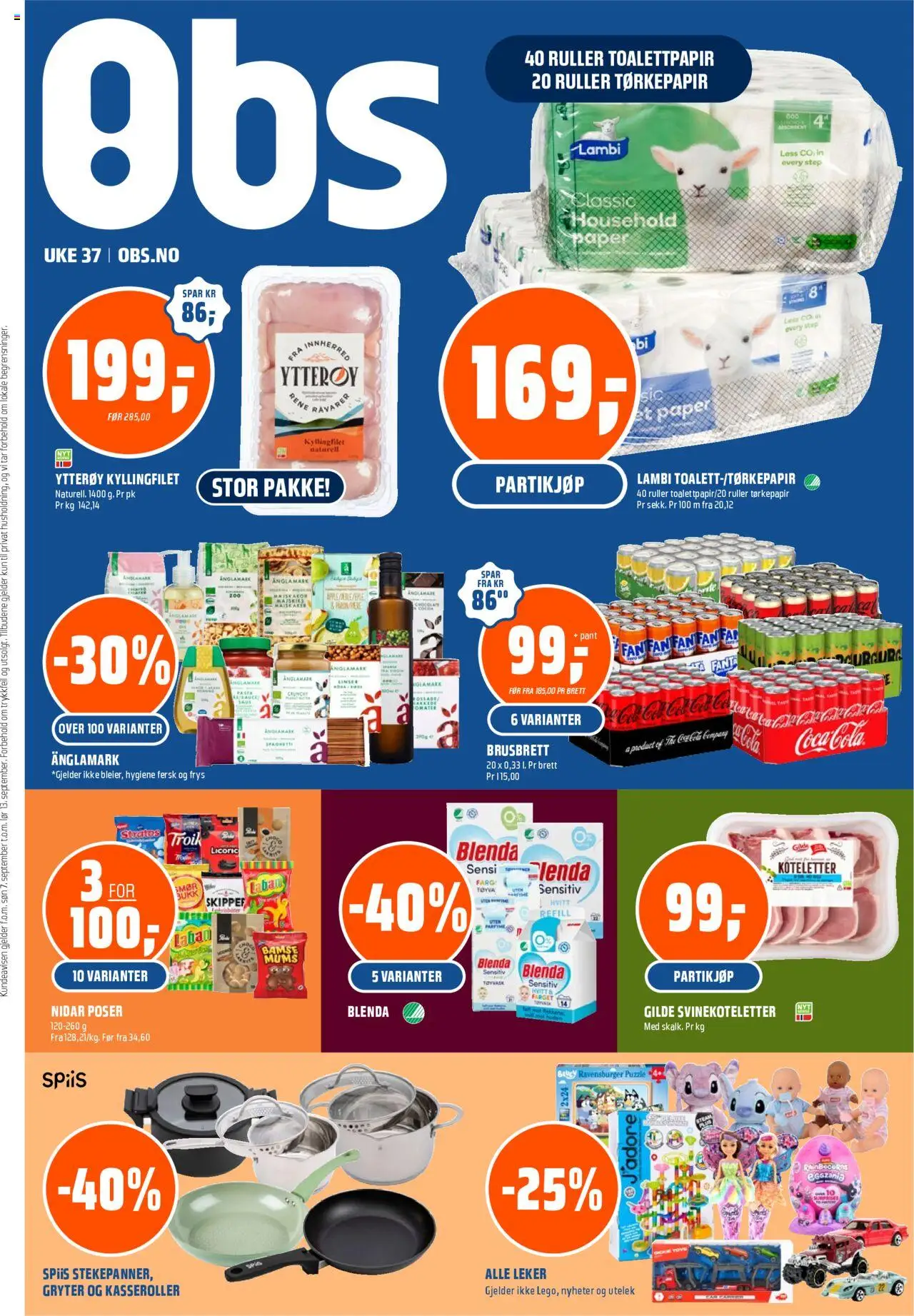  | Side: 1 | Produkter: Smør, Toalettpapir, Saus, Leker