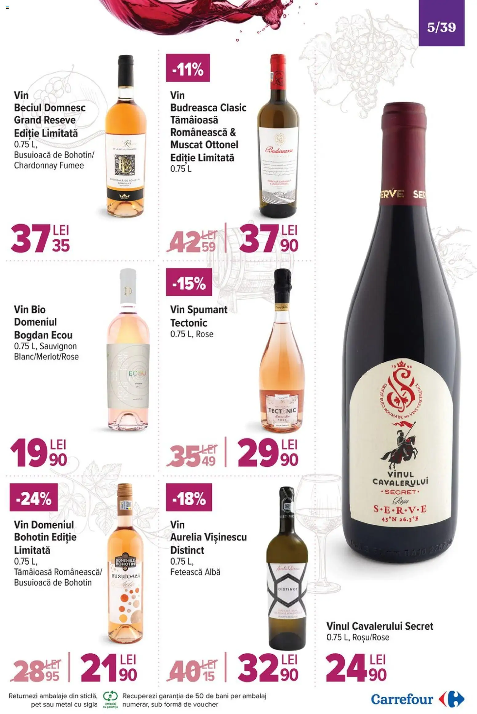Noul catalog Carrefour – valabil de la 19.11.2025 | Pagină: 5 | Produse: Şerit ödül, Vin
