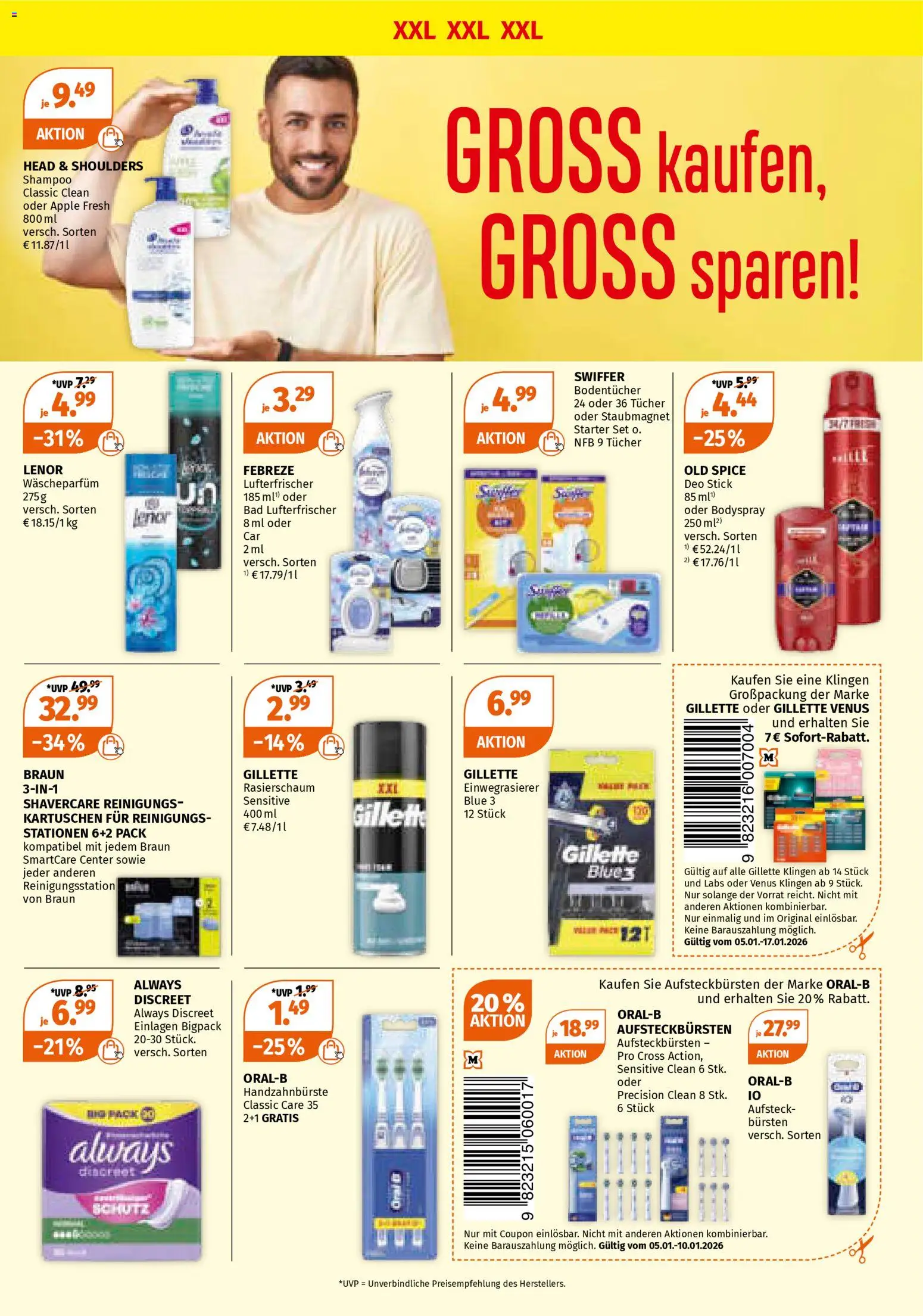 Müller Prospekt 	 – gültig ab 05.01.2026 | Seite: 24 | Produkte: Lenor, Rasierschaum, Deo Stick, Swiffer