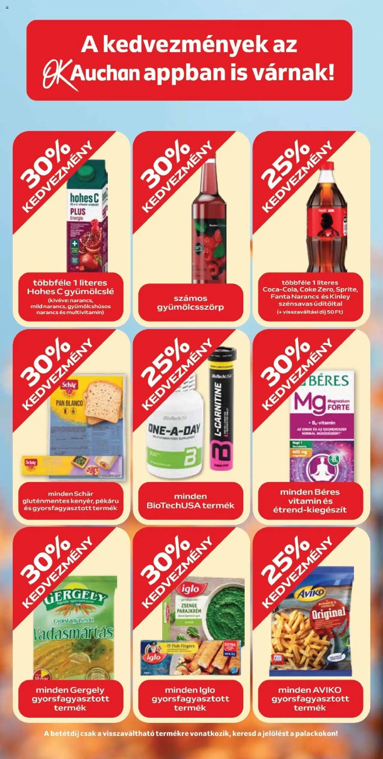 Auchan akciós ujság - amely érvényes a következő dátumtól: 02.10.2025 | Oldal: 7 | Termékek: Fanta, Hohes c, Narancs, Gluténmentes