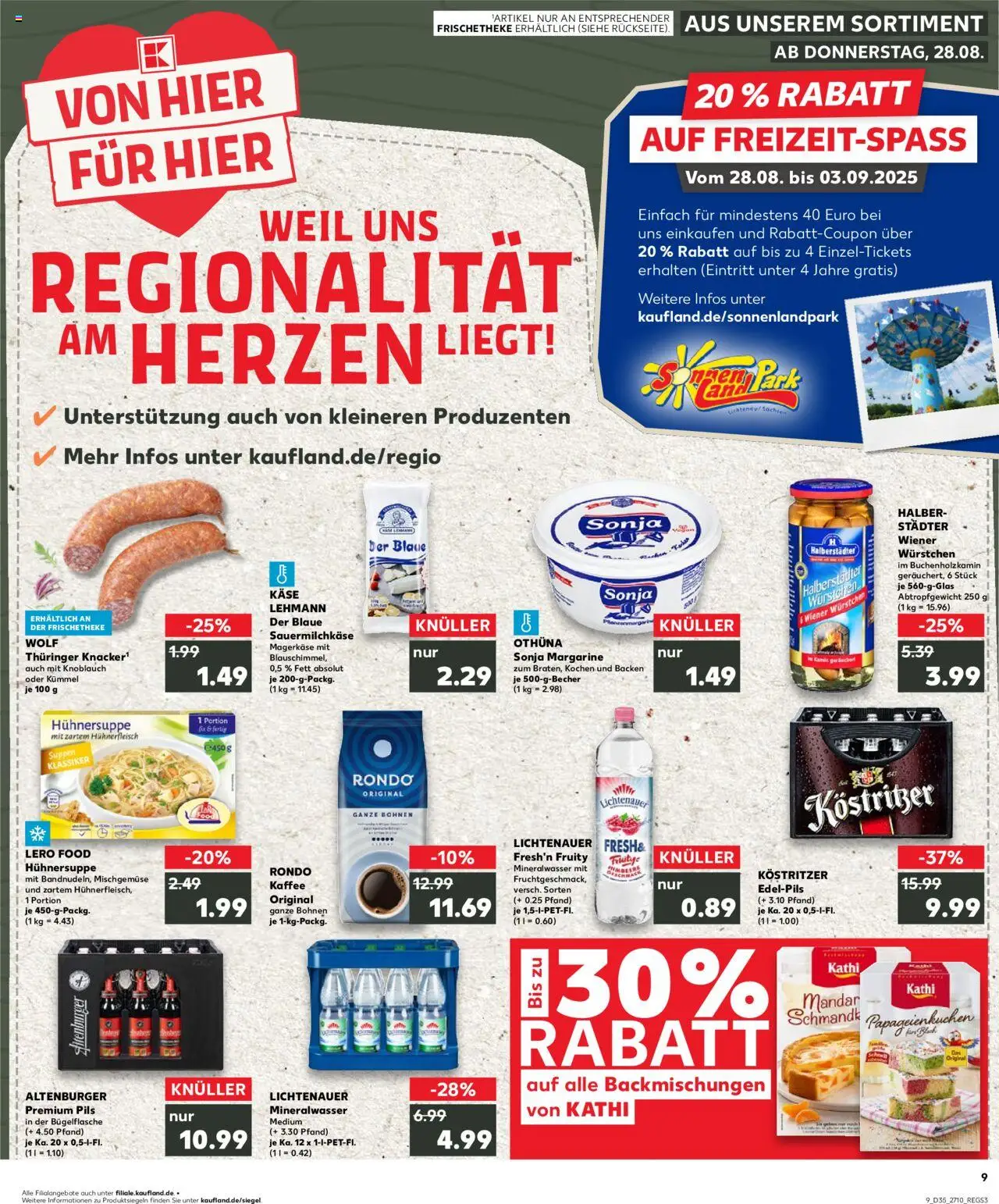 Kaufland prospekt Zeitz	 - gültig ab dem 28.08.2025 | Seite: 9 | Produkte: Kostritzer, Kaffee, Pils, Hühnerfleisch
