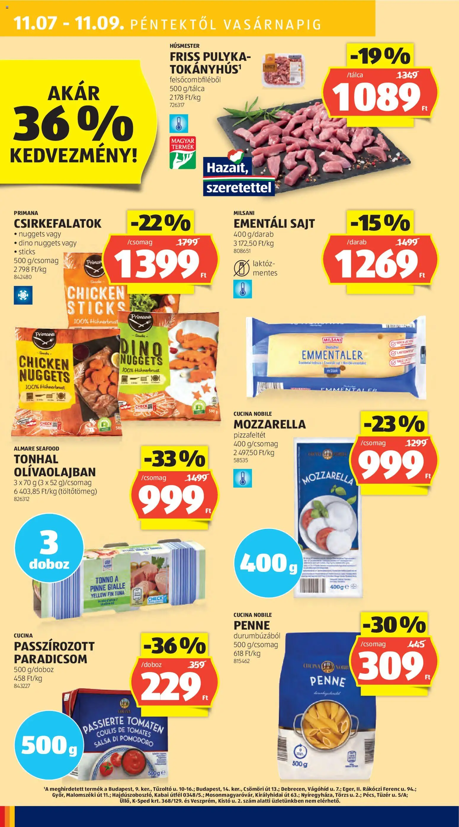 Aldi akciós ujság - amely érvényes a következő dátumtól: 06.11.2025 | Oldal: 32 | Termékek: Mozzarella, Nuggets, Sajt, Paradicsom
