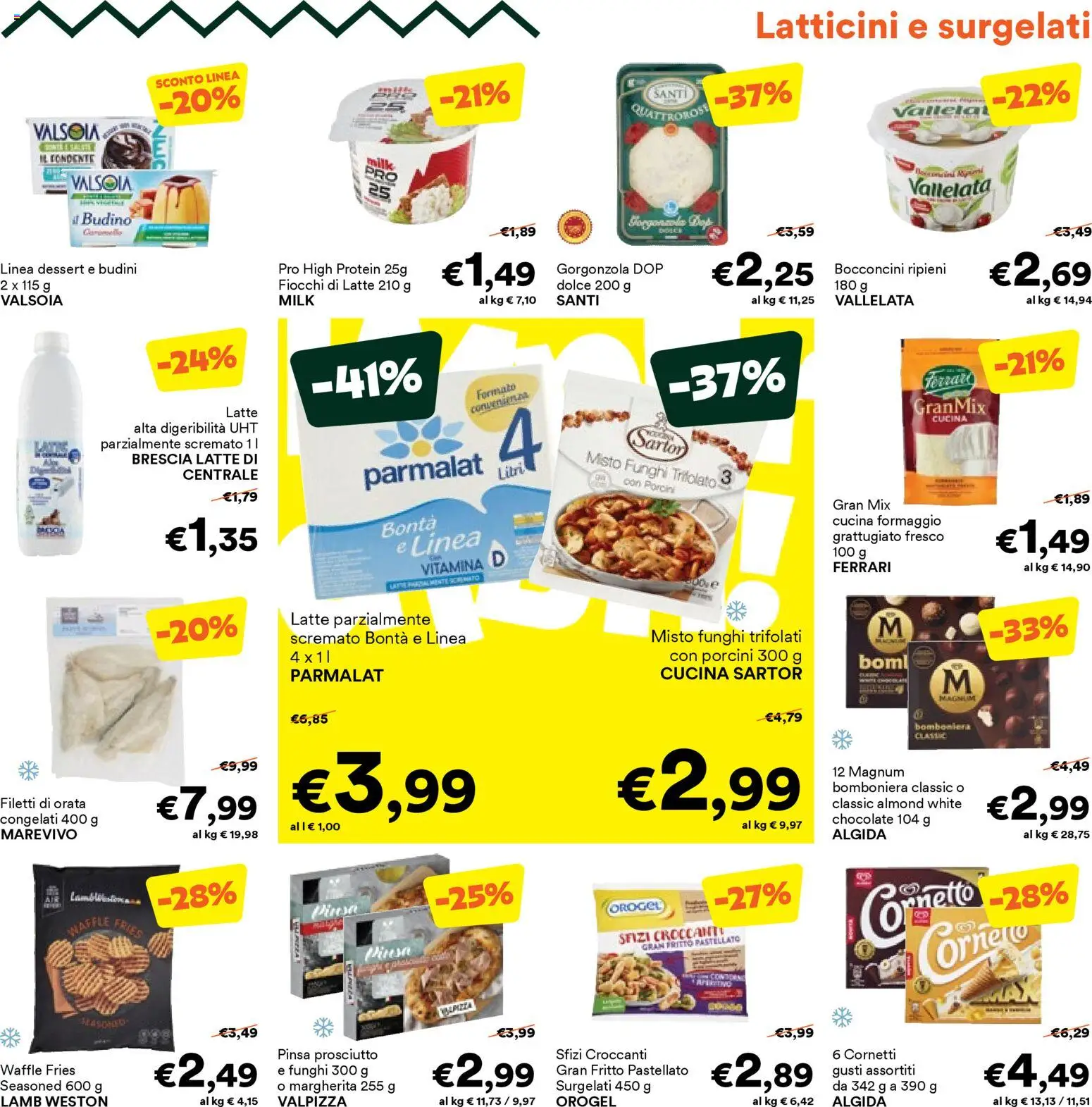 Volantino Unes del 05.11.2025 | Pagina: 3 | Prodotti: Orata, Prosciutto, Funghi, Gorgonzola